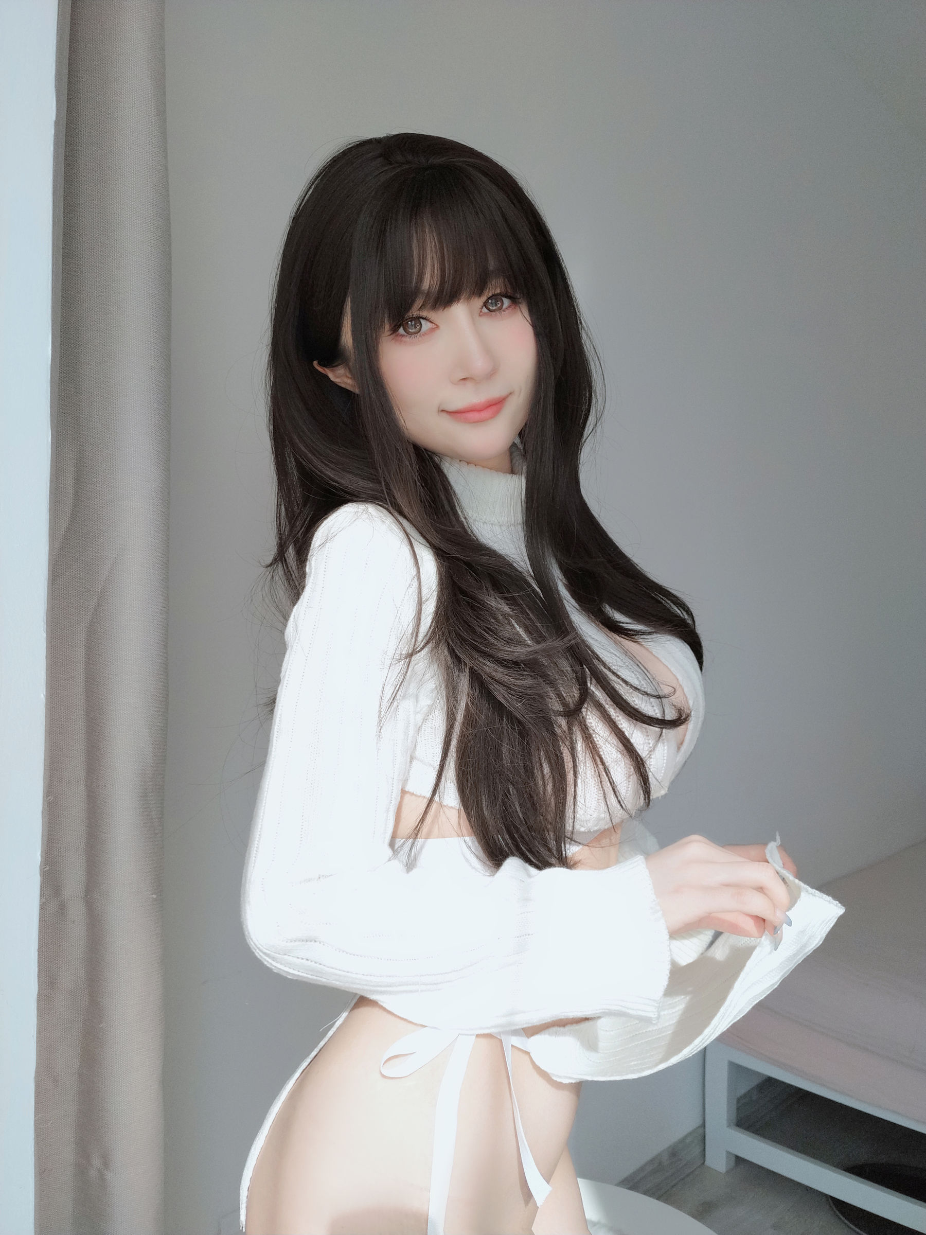 图片[4]-[COSPLAY] Coser小姐姐白银 – 白いセーター-看套图
