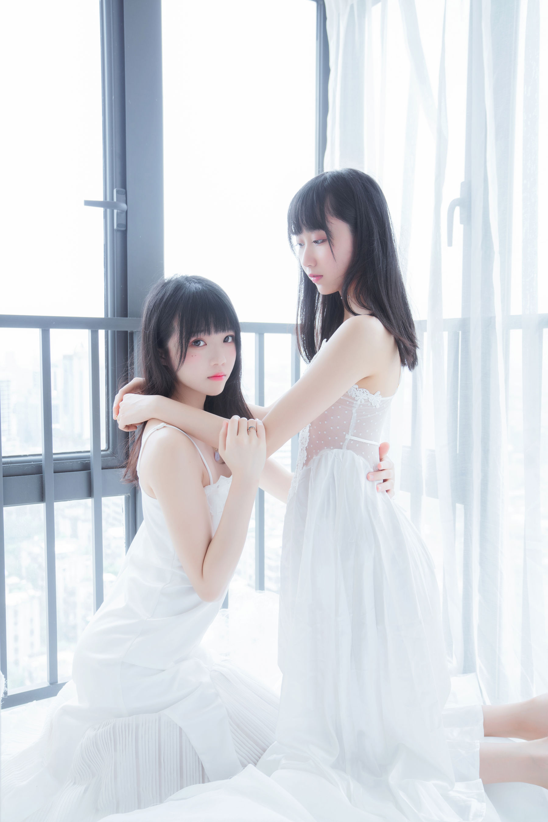 图片[2]-[COSPLAY] 桜桃喵 – 萌系小姐姐木绵绵OwO&桜桃喵 朝(白裙×白裙)-看套图