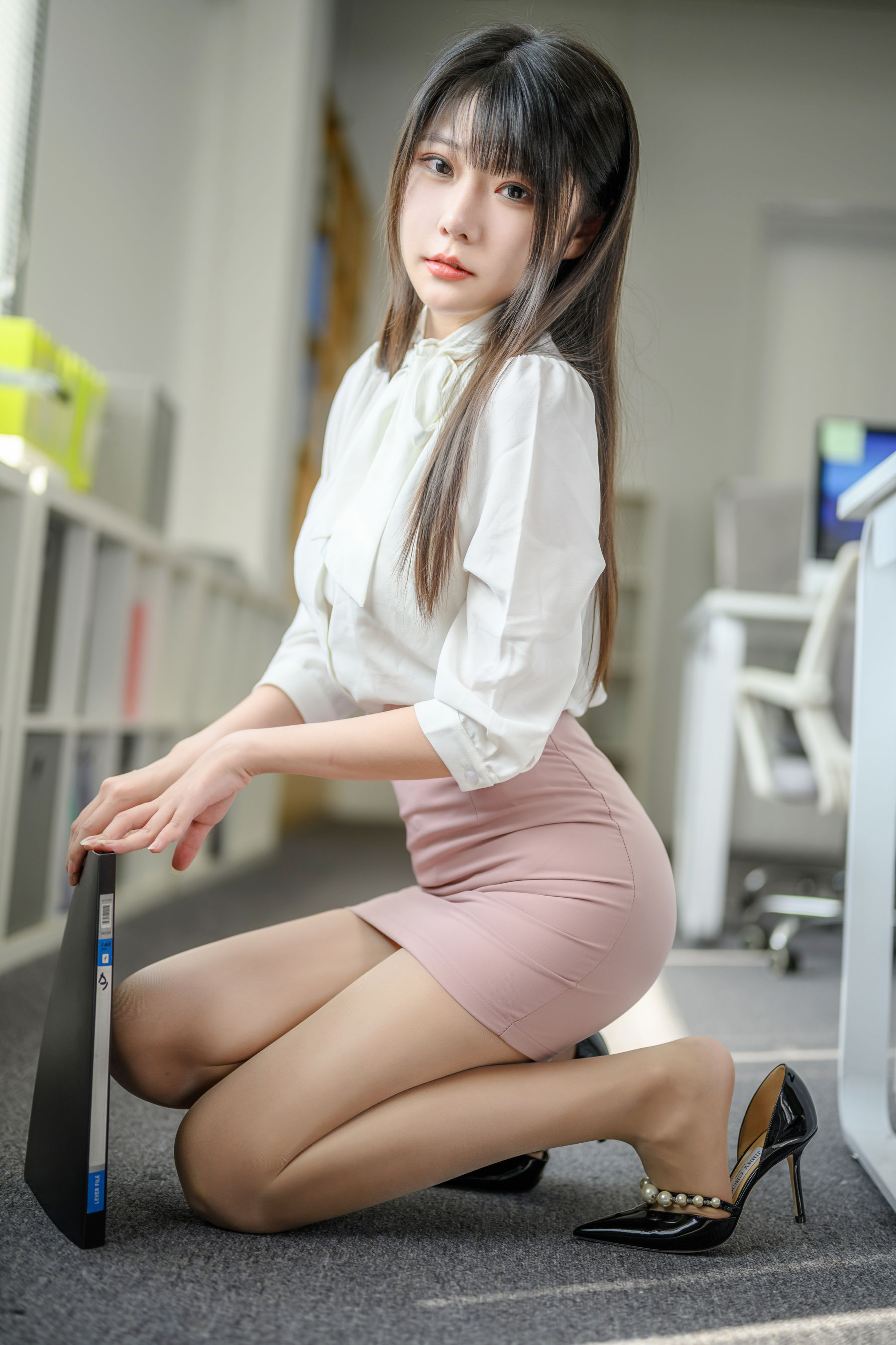 图片[2]-[COSPLAY]香草喵露露 – 粉白裙子-看套图