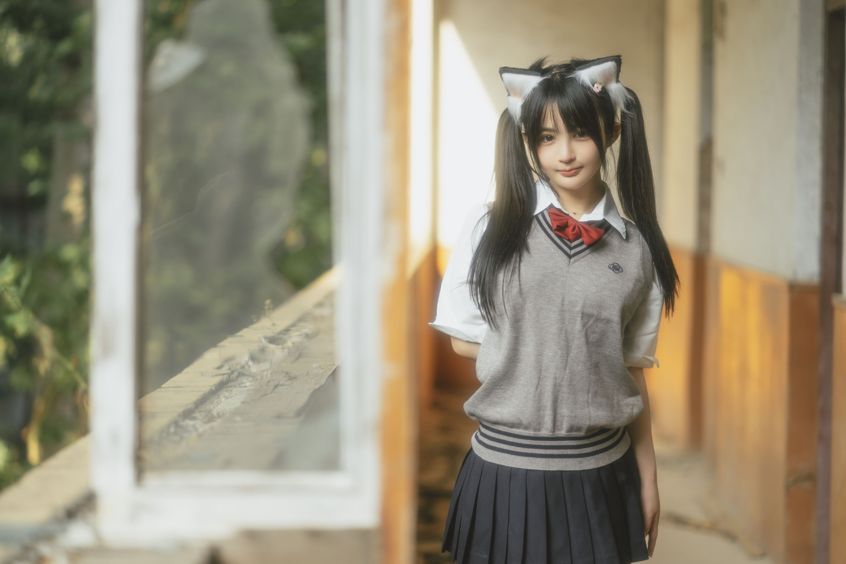 图片[5]-[COSPLAY] 桜井宁宁 – 废墟JK-看套图