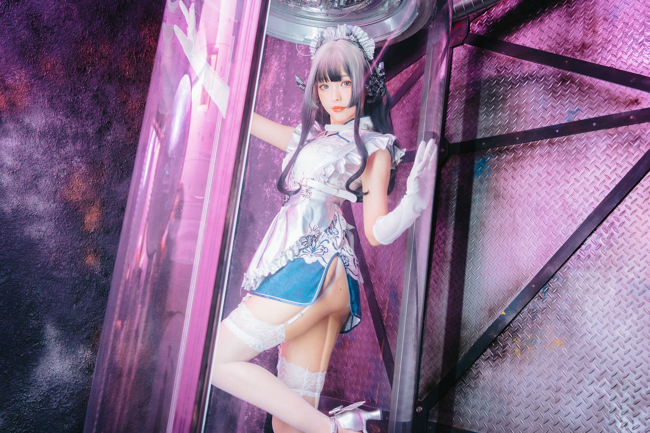 [COSPLAY] Ely_eee(ElyEE子) – 賽博女僕 青輝石-看套图