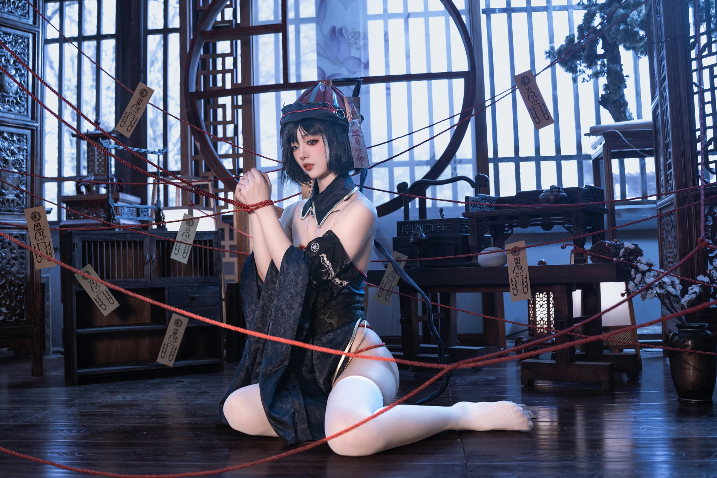 [COSPLAY]桃良阿宅 – 华甲小僵尸-看套图