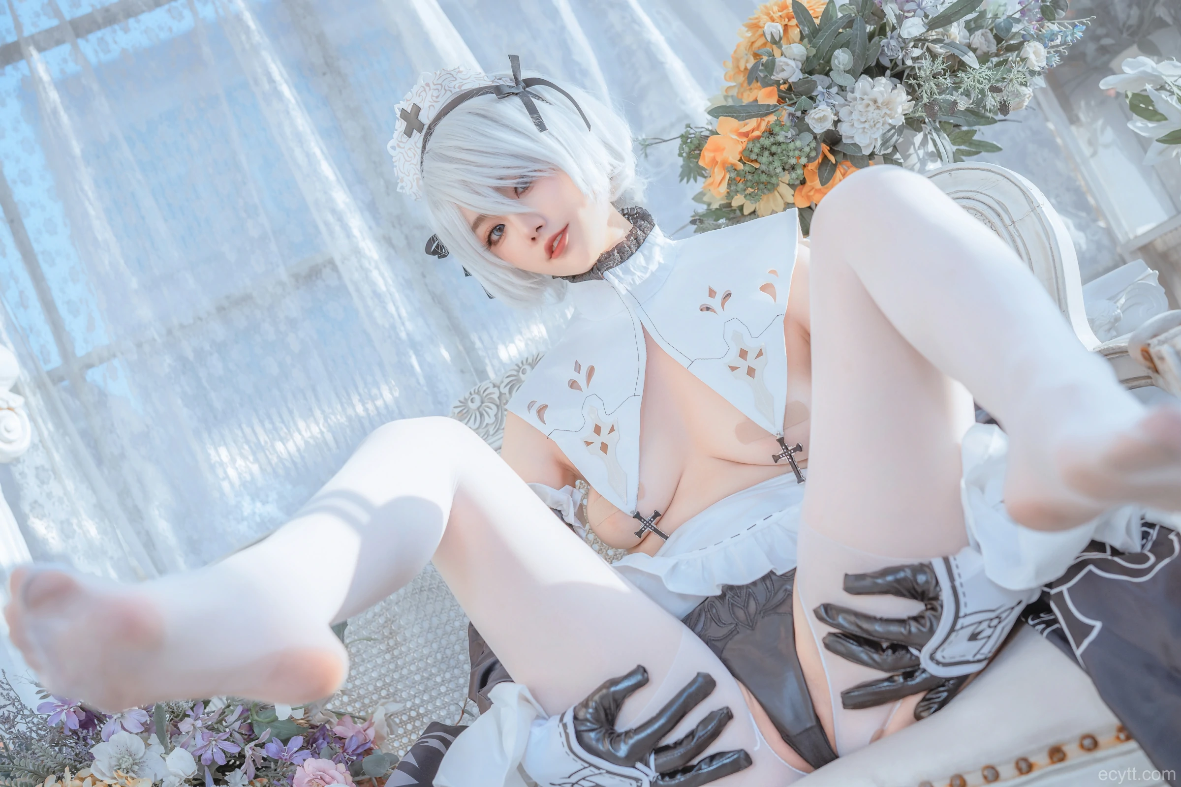 图片[4]-[COSPLAY]桃良阿宅 – 女仆2B-看套图