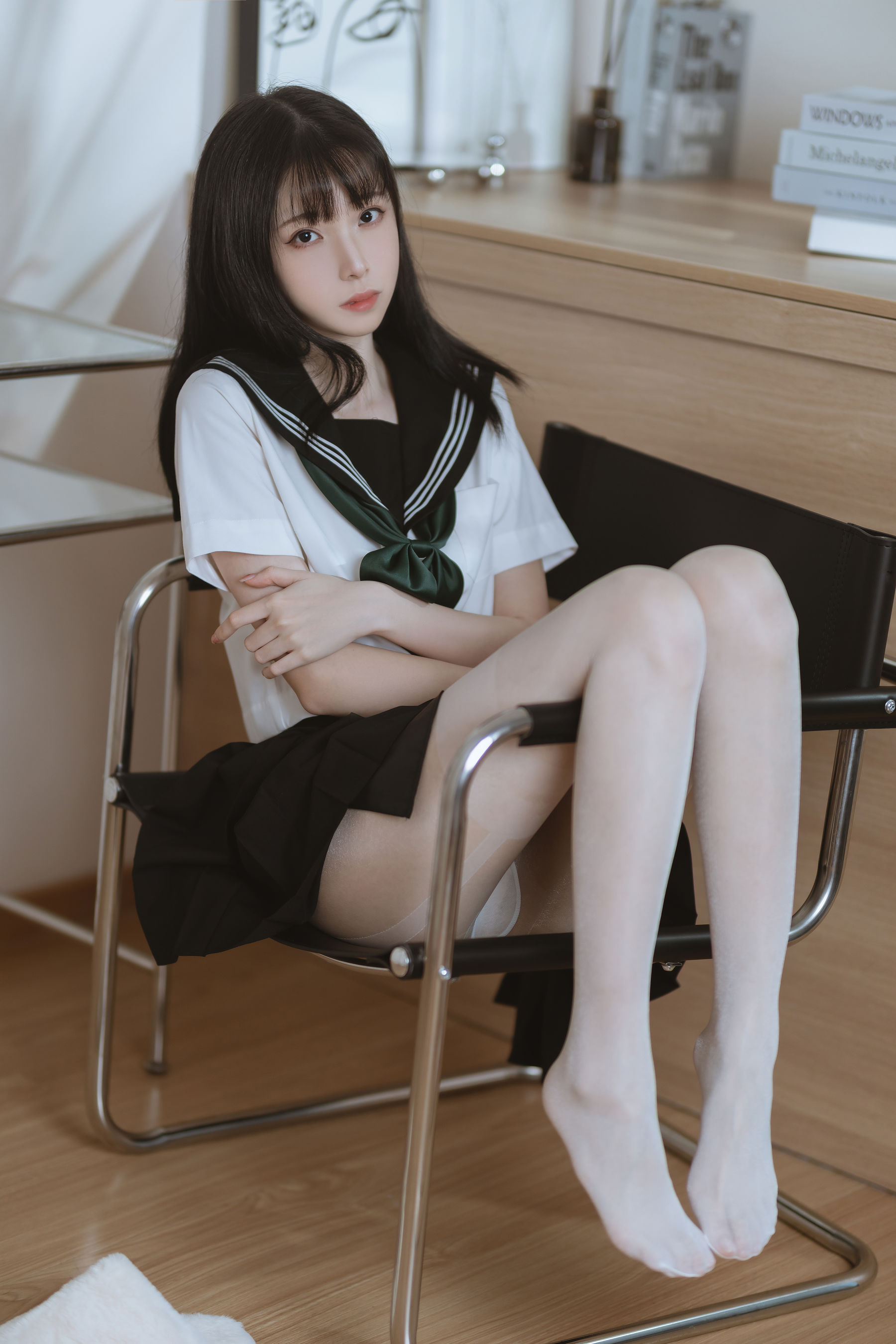 图片[2]-[COSPLAY]许岚 – 白丝水手服-看套图
