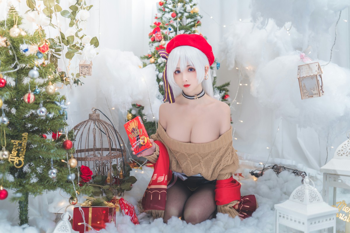 [COSPLAY]rioko凉凉子 – 贝尔法斯特 圣诞装Xiuren秀人写真高清美女套图写真下载-看套图看套图