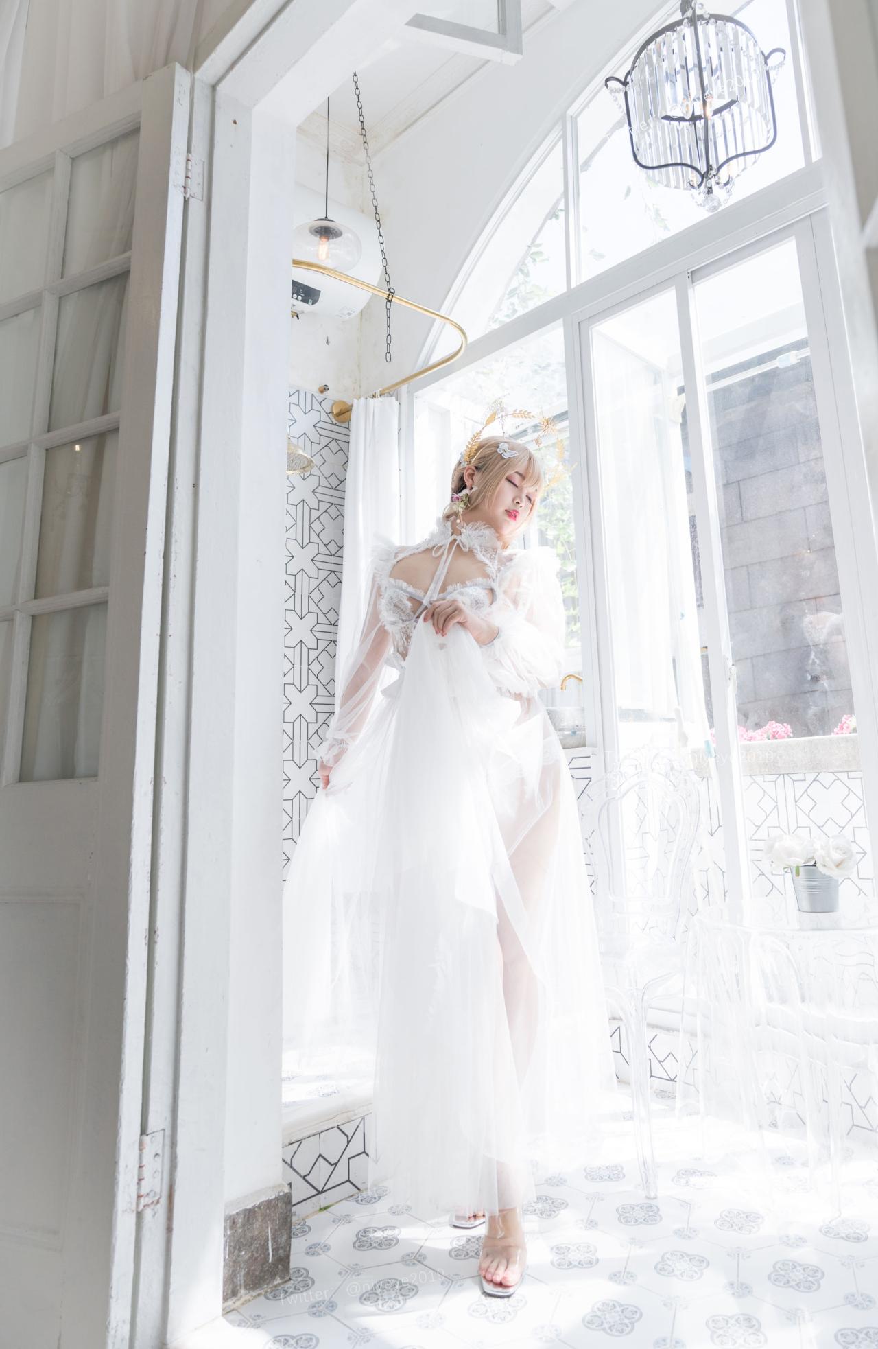 图片[3]-[COSPLAY]萌系小姐姐-白烨 – 珍珠花嫁-看套图