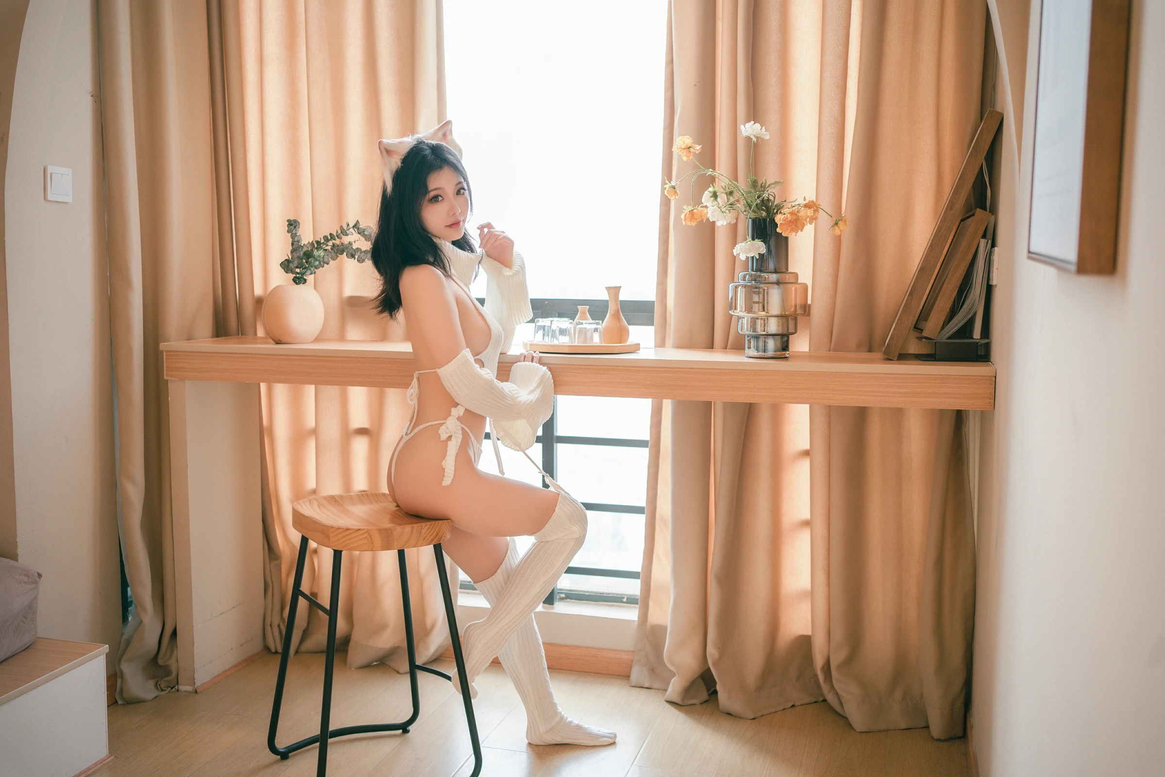 图片[2]-[COSPLAY]桃良阿宅 – 白毛衣-看套图