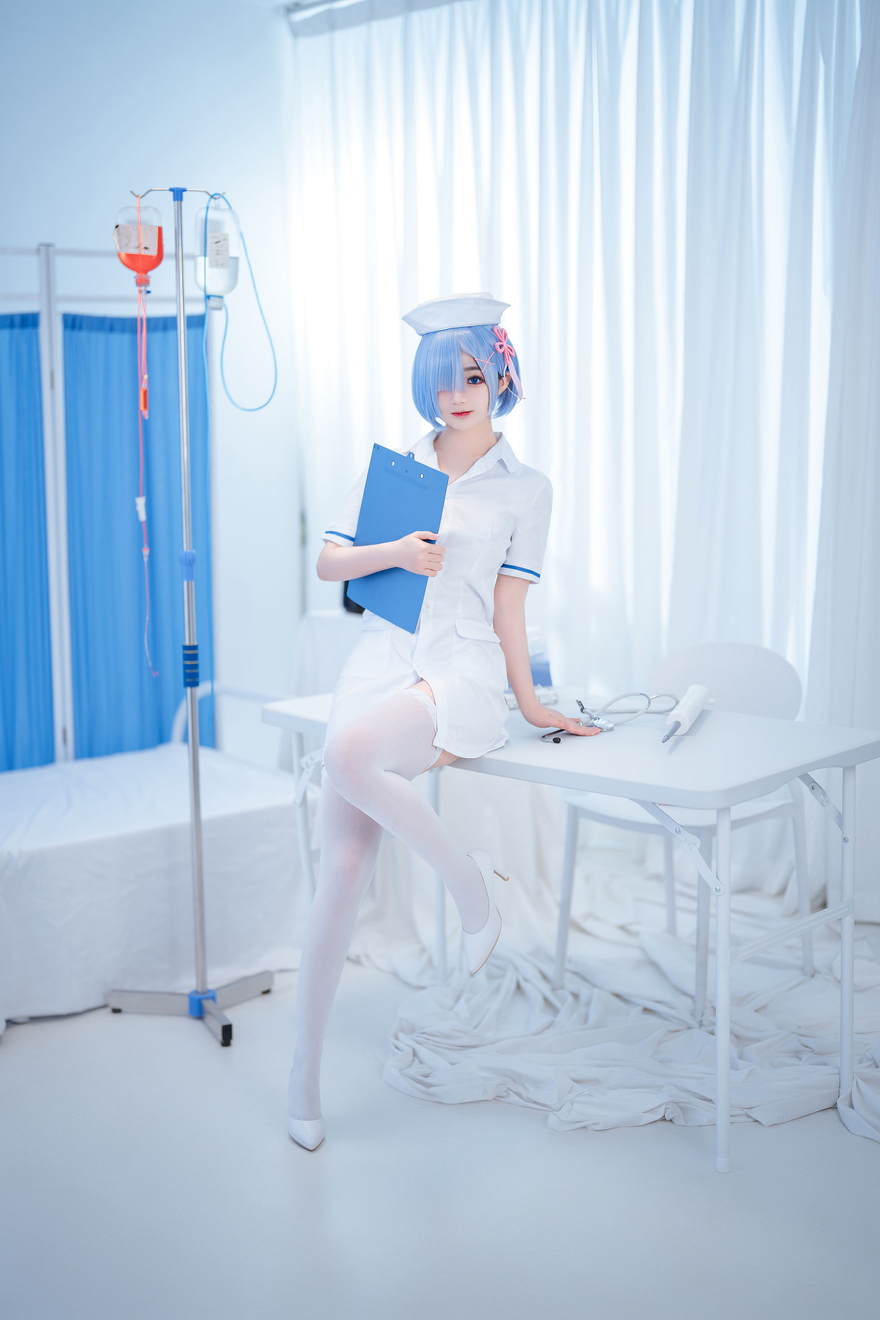 图片[2]-[COSPLAY] 桜井宁宁 – 雷姆护士-看套图