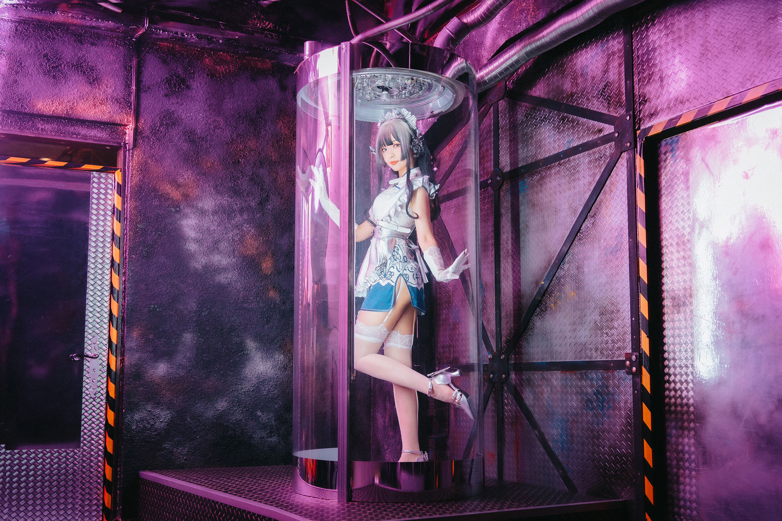 图片[4]-[COSPLAY] Ely_eee(ElyEE子) – 賽博女僕 青輝石-看套图