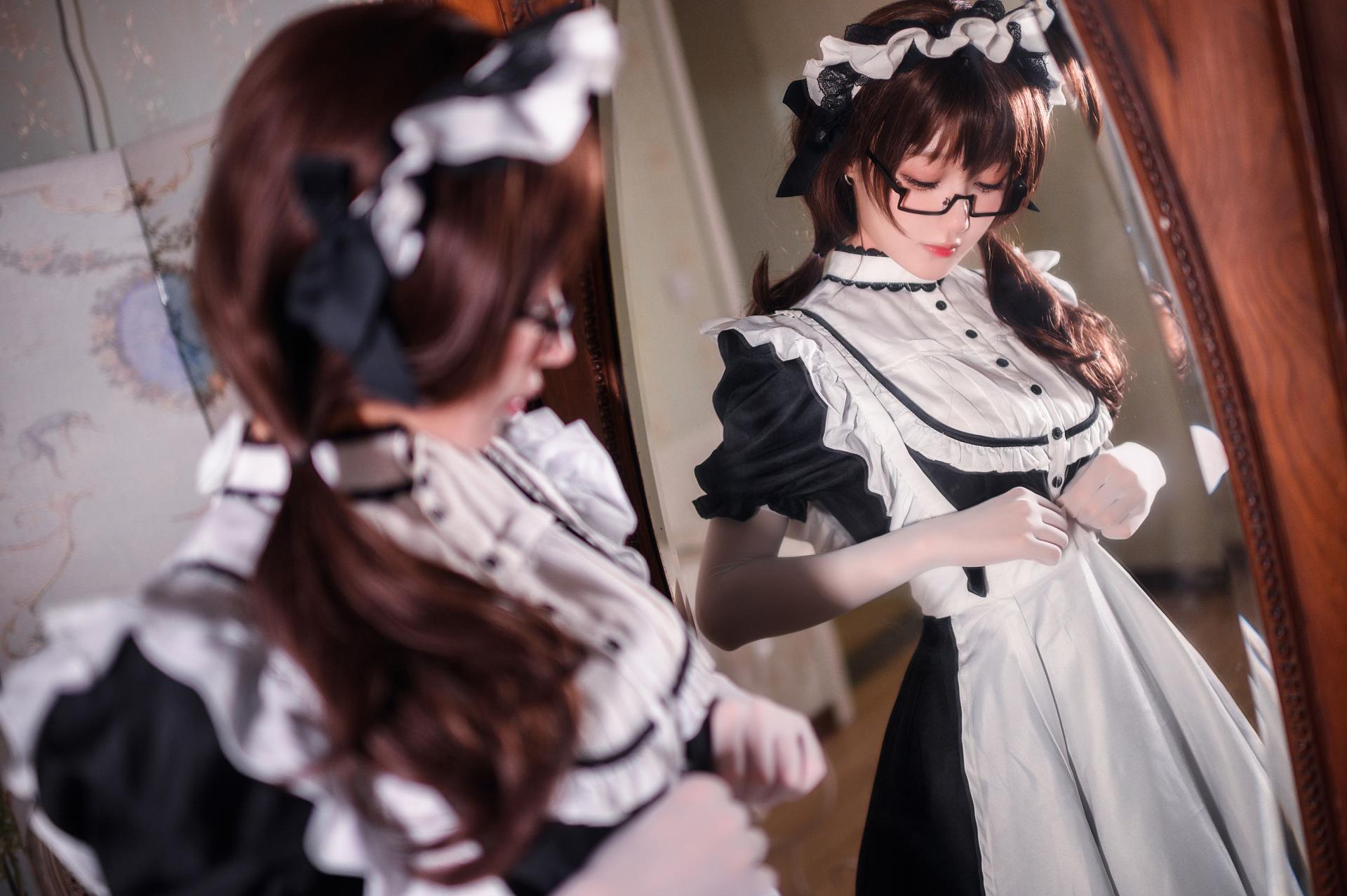 图片[4]-[COSPLAY]阿包也是兔娘 – 传统长裙女仆-看套图