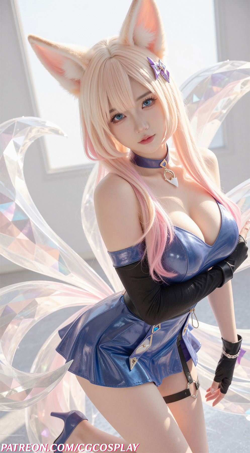 K/DA Ahri - League Of Legends 🎤🦊🌌Xiuren秀人写真高清美女套图写真下载-看套图看套图