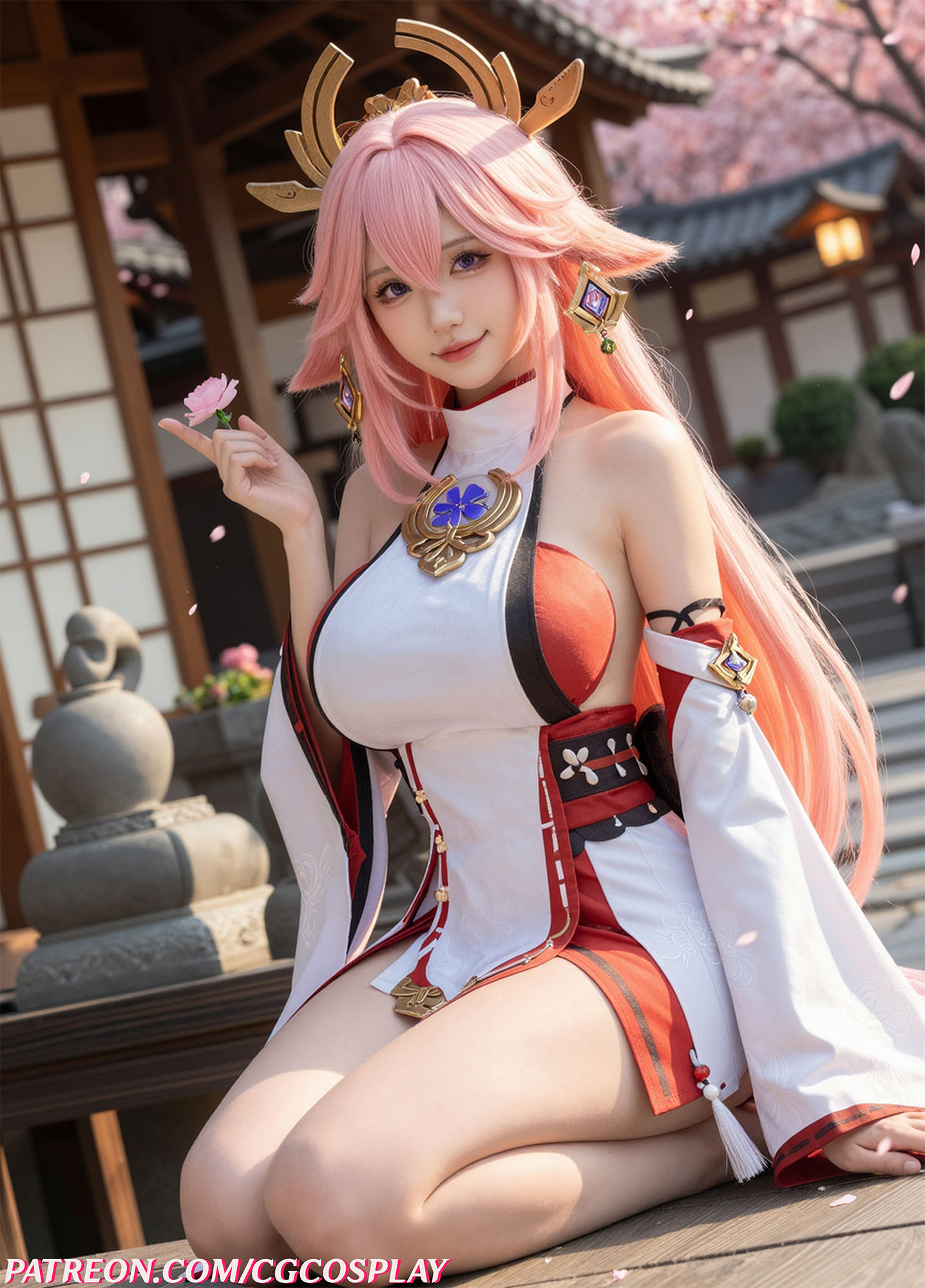 Yae Miko - Genshin Impact 🌸⛩️🦊Xiuren秀人写真高清美女套图写真下载-看套图看套图