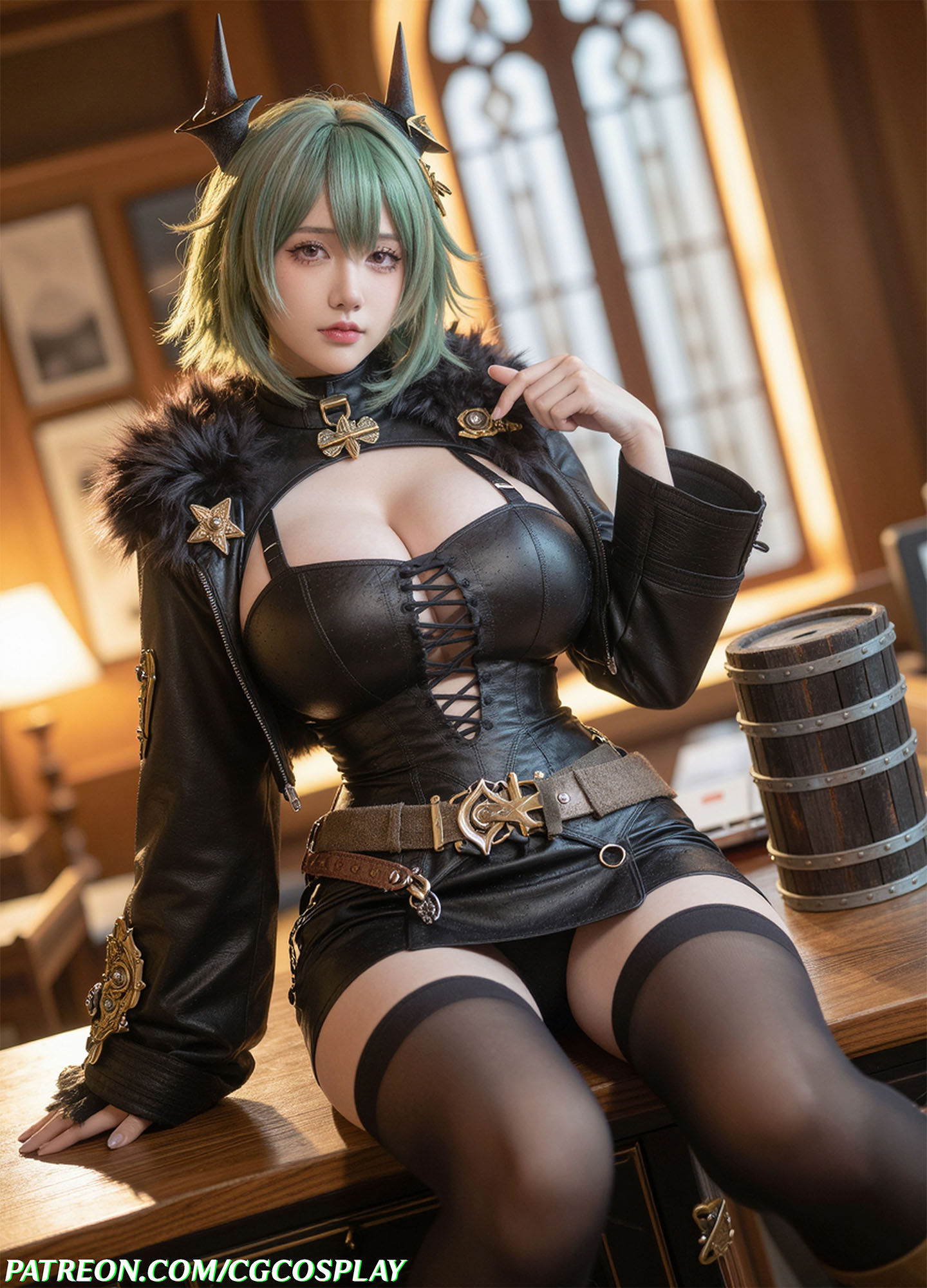 Caesar King - Zenless Zone Zero 💚⊹₊🔥⋆｡°✩Xiuren秀人写真高清美女套图写真下载-看套图看套图
