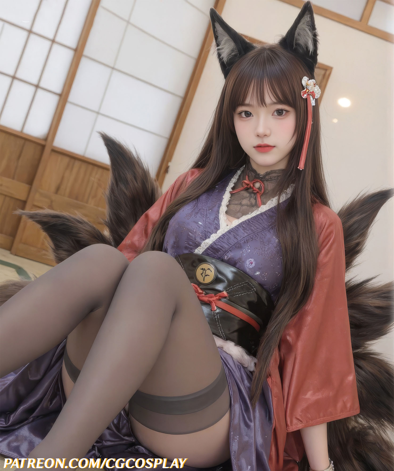 Amagi - Azur Lane 🦊🌸Xiuren秀人写真高清美女套图写真下载-看套图看套图