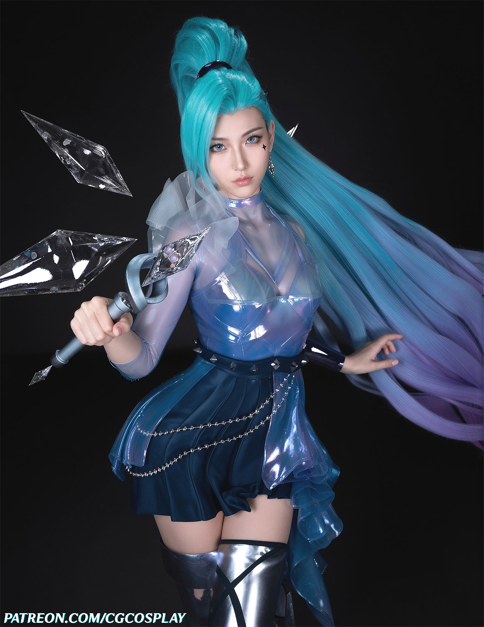 KDA Seraphine -League Of Legends 🎤🌌💜Xiuren秀人写真高清美女套图写真下载-看套图看套图