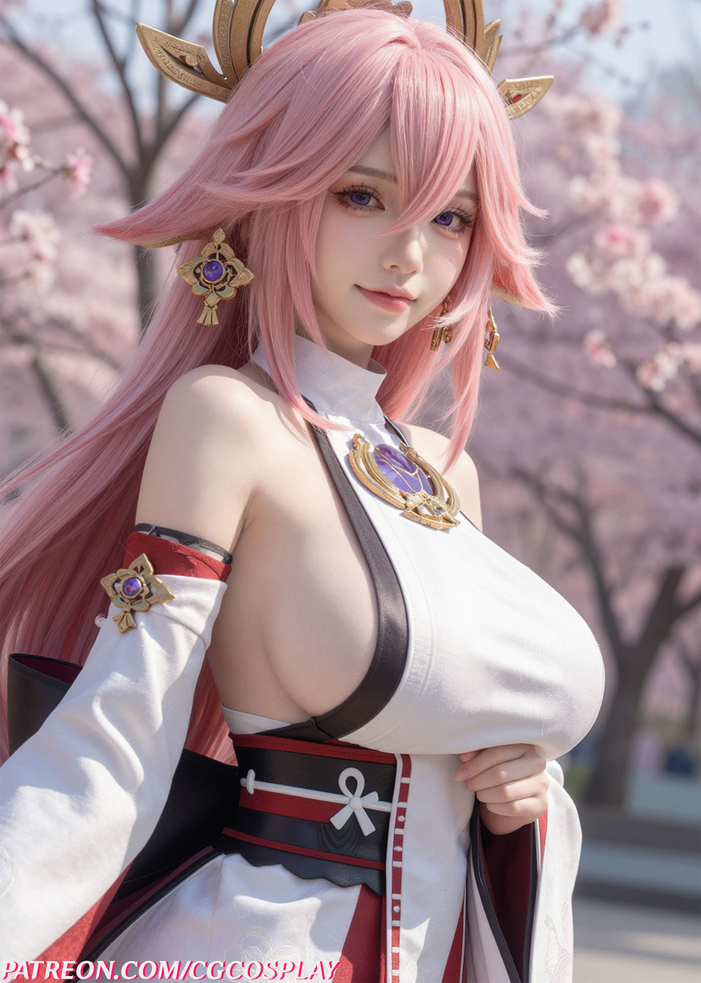 Yae Miko - Genshin Impact 🌸⛩️🦊Xiuren秀人写真高清美女套图写真下载-看套图看套图