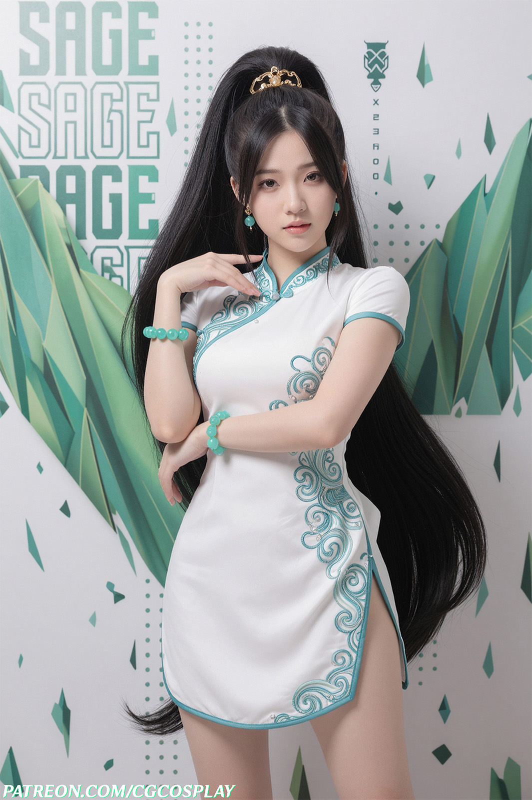 Sage - Valorant ˚˖𓍢ִ໋🍃✧˚.💚⋆Xiuren秀人写真高清美女套图写真下载-看套图看套图