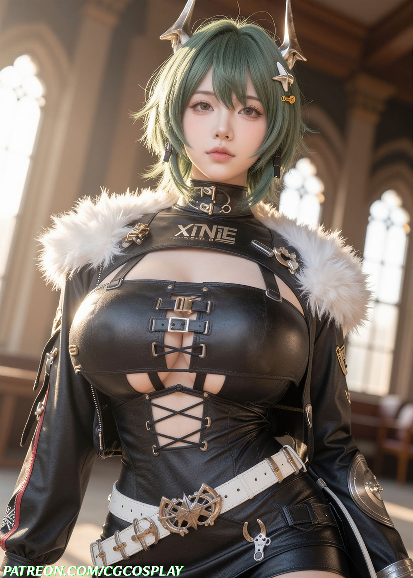 Caesar King - Zenless Zone Zero 💚⊹₊🔥⋆｡°✩Xiuren秀人写真高清美女套图写真下载-看套图看套图