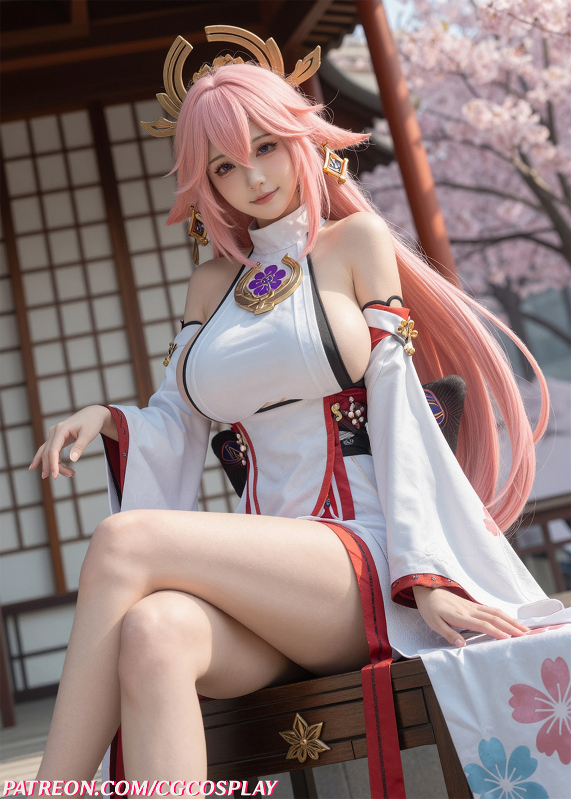 Yae Miko - Genshin Impact 🌸⛩️🦊Xiuren秀人写真高清美女套图写真下载-看套图看套图