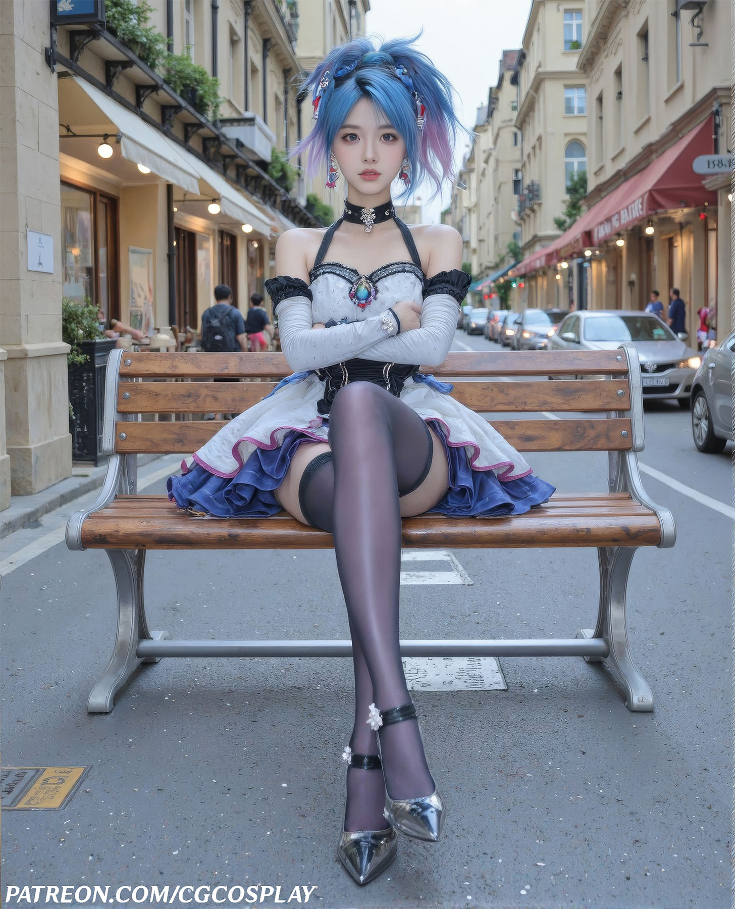 Akali Star Guardian 💜𓆩✧𓆪💙Xiuren秀人写真高清美女套图写真下载-看套图看套图