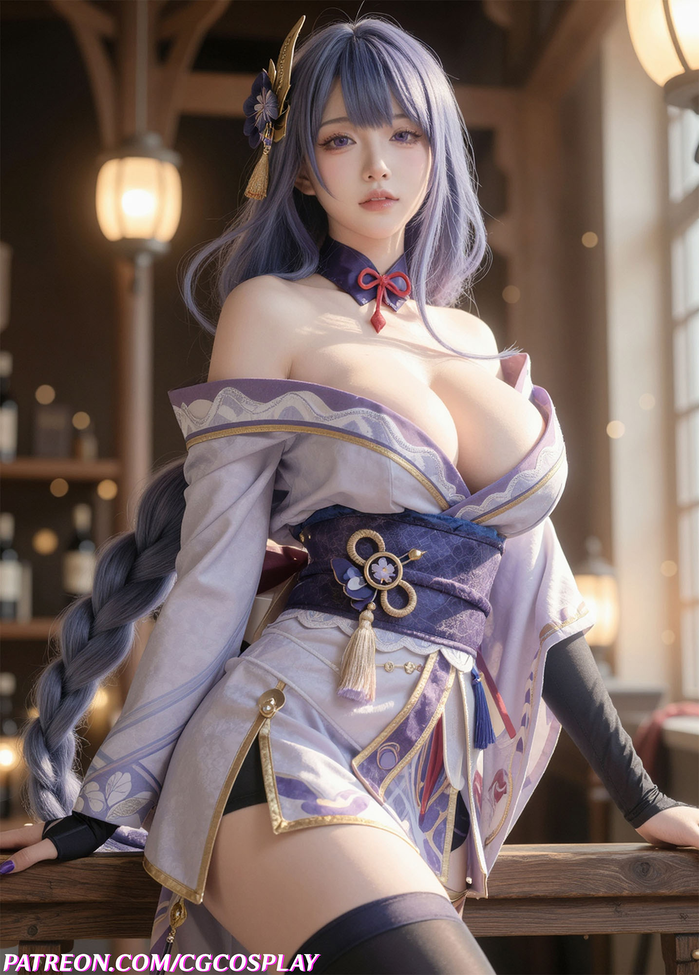 Raiden Shogun - Genshin Impact ⛩️☯️💜Xiuren秀人写真高清美女套图写真下载-看套图看套图