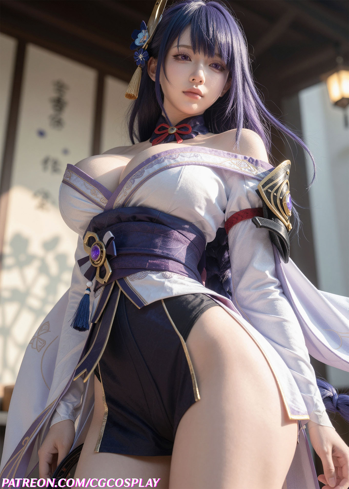 Raiden Shogun - Genshin Impact ⛩️☯️💜Xiuren秀人写真高清美女套图写真下载-看套图看套图