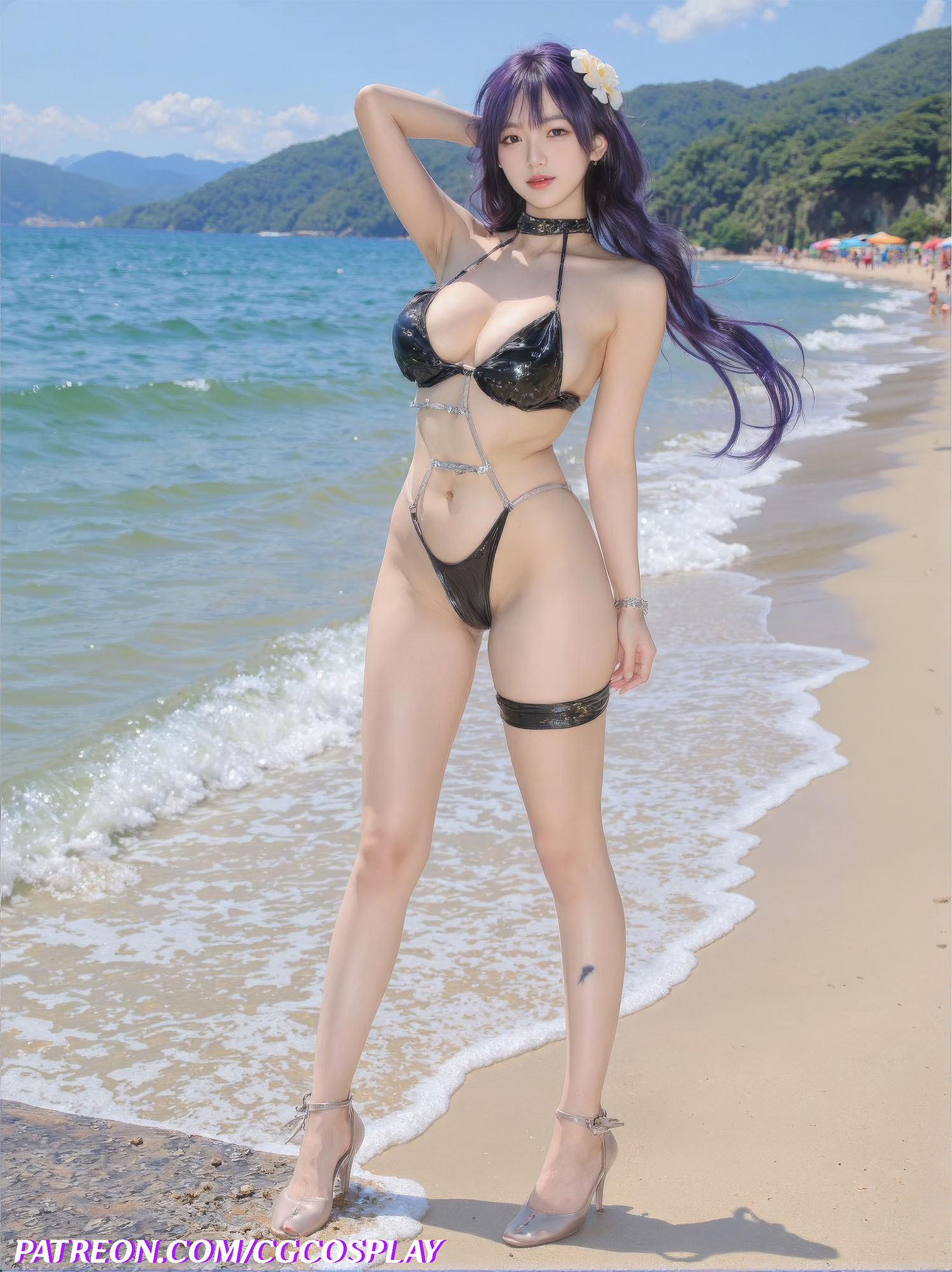 Mogador Swimsuit 🌊🐋 - Azur Lane 💜🫐Xiuren秀人写真高清美女套图写真下载-看套图看套图