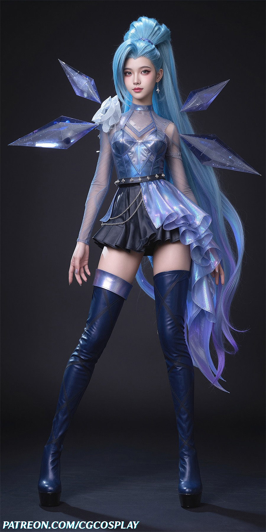 KDA Seraphine -League Of Legends 🎤🌌💜Xiuren秀人写真高清美女套图写真下载-看套图看套图