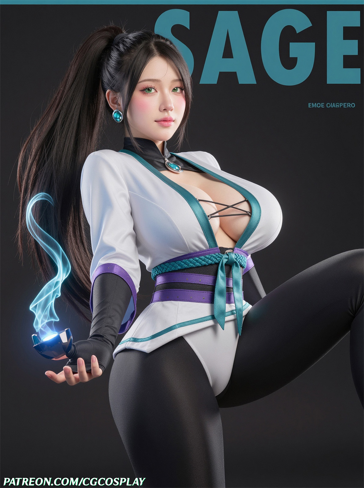 Sage - Valorant ˚˖𓍢ִ໋🍃✧˚.💚⋆Xiuren秀人写真高清美女套图写真下载-看套图看套图