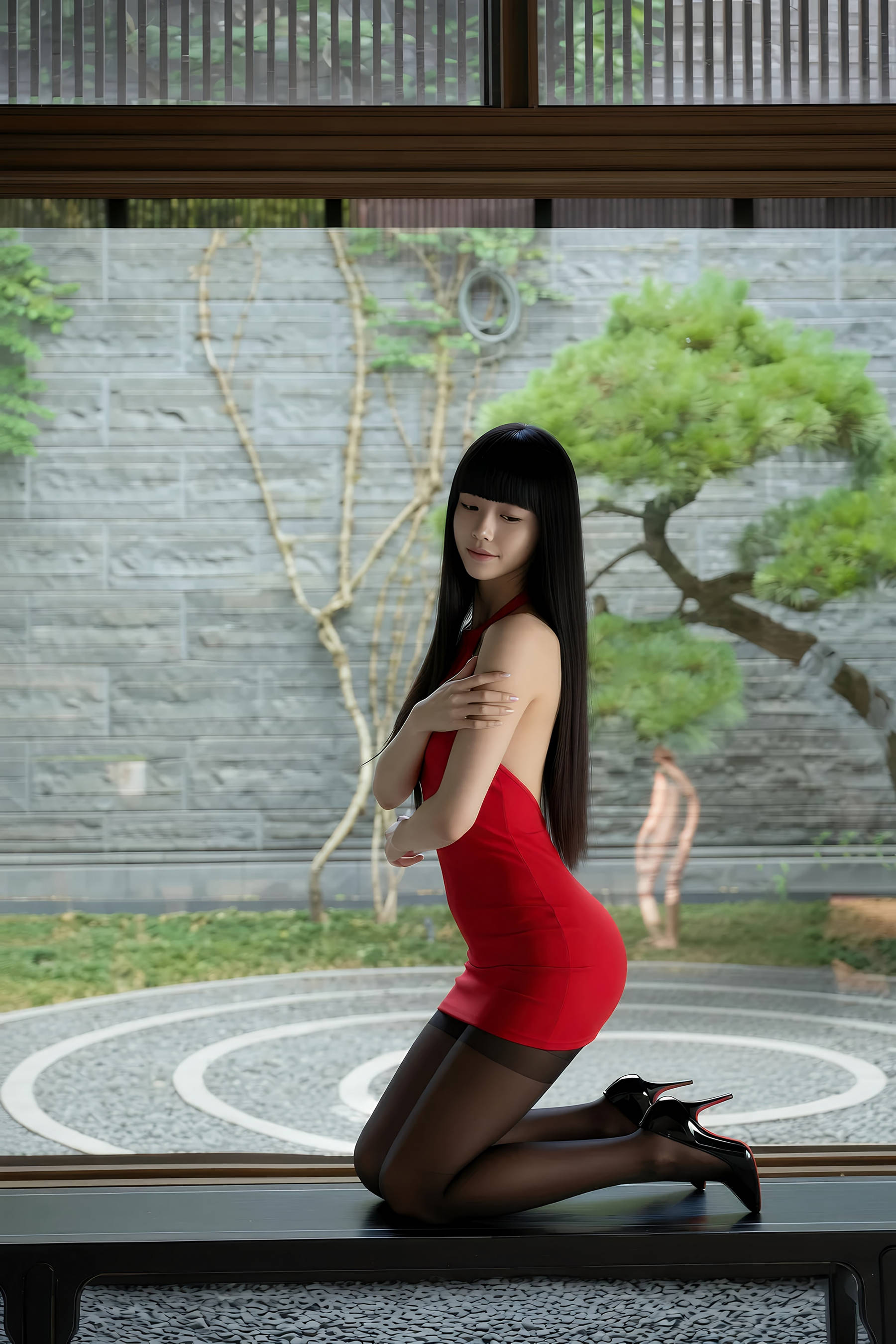 [AiGirl] 伍格格 黑丝红裙 [77P]-看套图