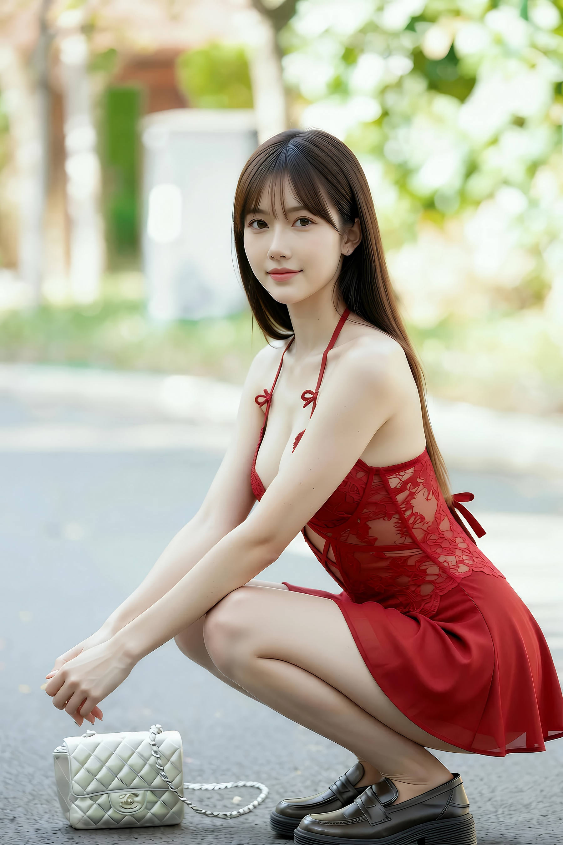 图片[3]Xiuren秀人写真高清美女套图写真下载-看套图[AiGirl] 婉婉 红色吊带裙 [78P]Xiuren秀人写真高清美女套图写真下载-看套图看套图