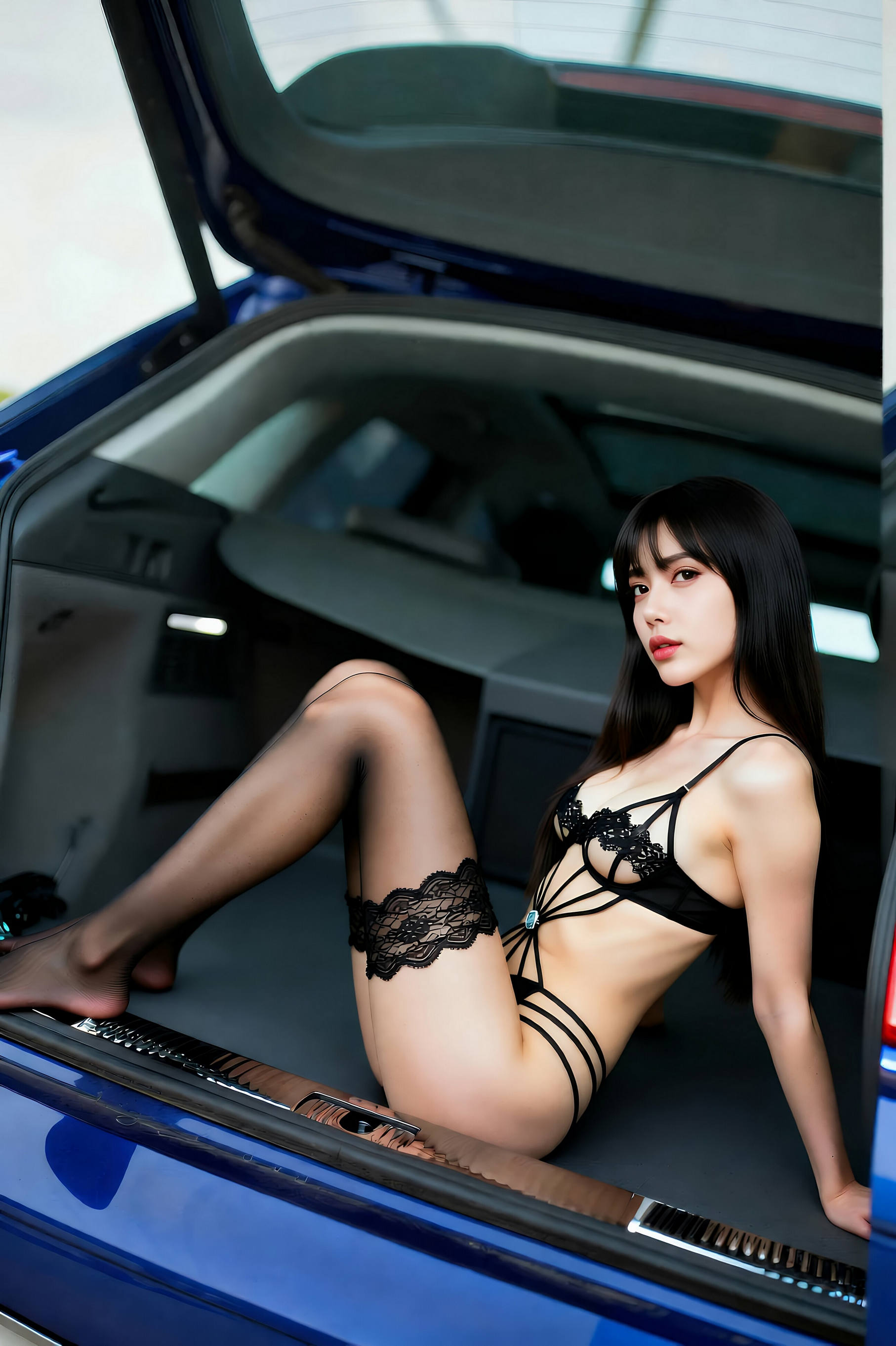 图片[4]-[AiGirl] 茗梓 车内黑丝 [77P]-看套图