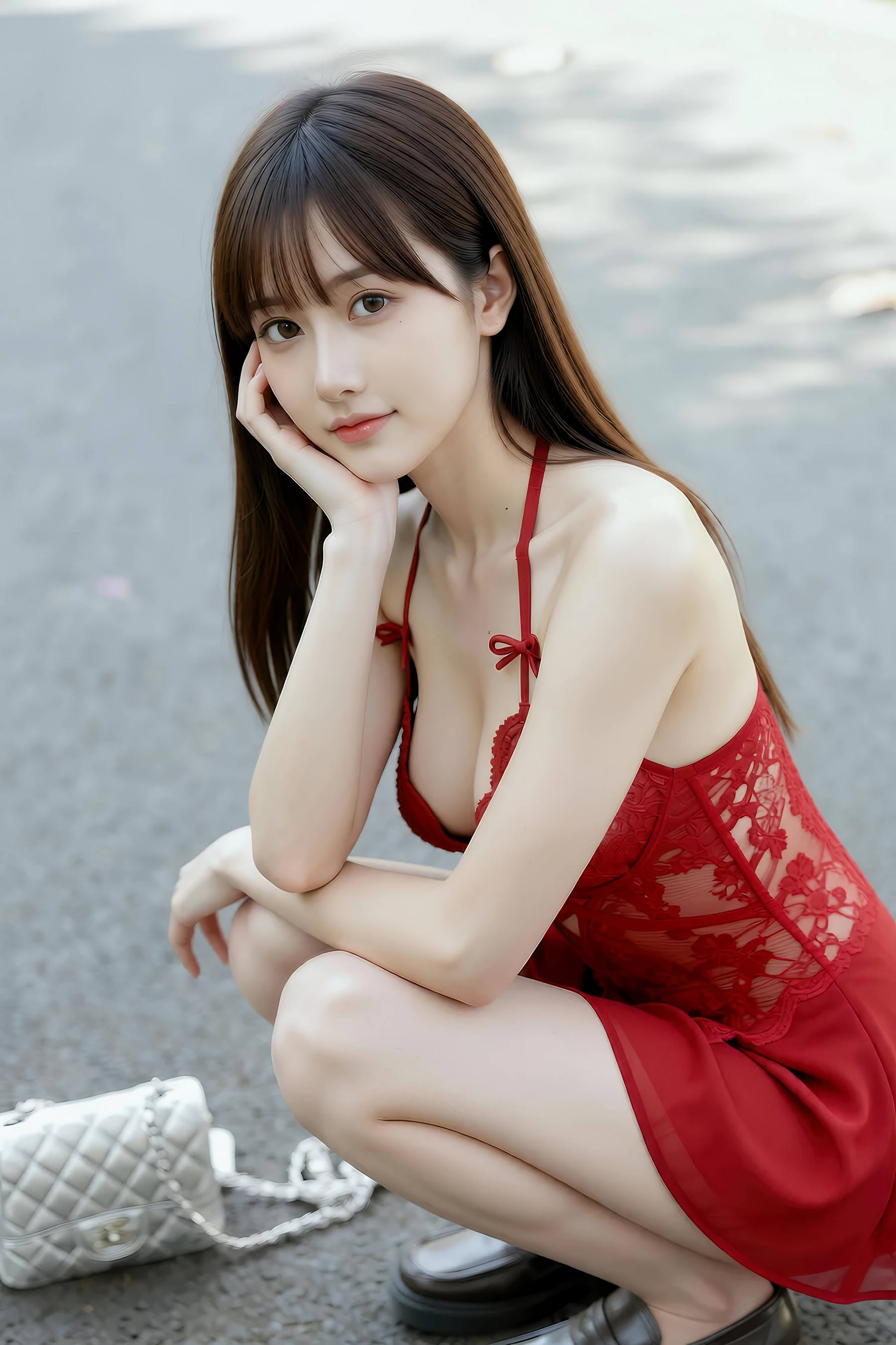 图片[5]Xiuren秀人写真高清美女套图写真下载-看套图[AiGirl] 婉婉 红色吊带裙 [78P]Xiuren秀人写真高清美女套图写真下载-看套图看套图
