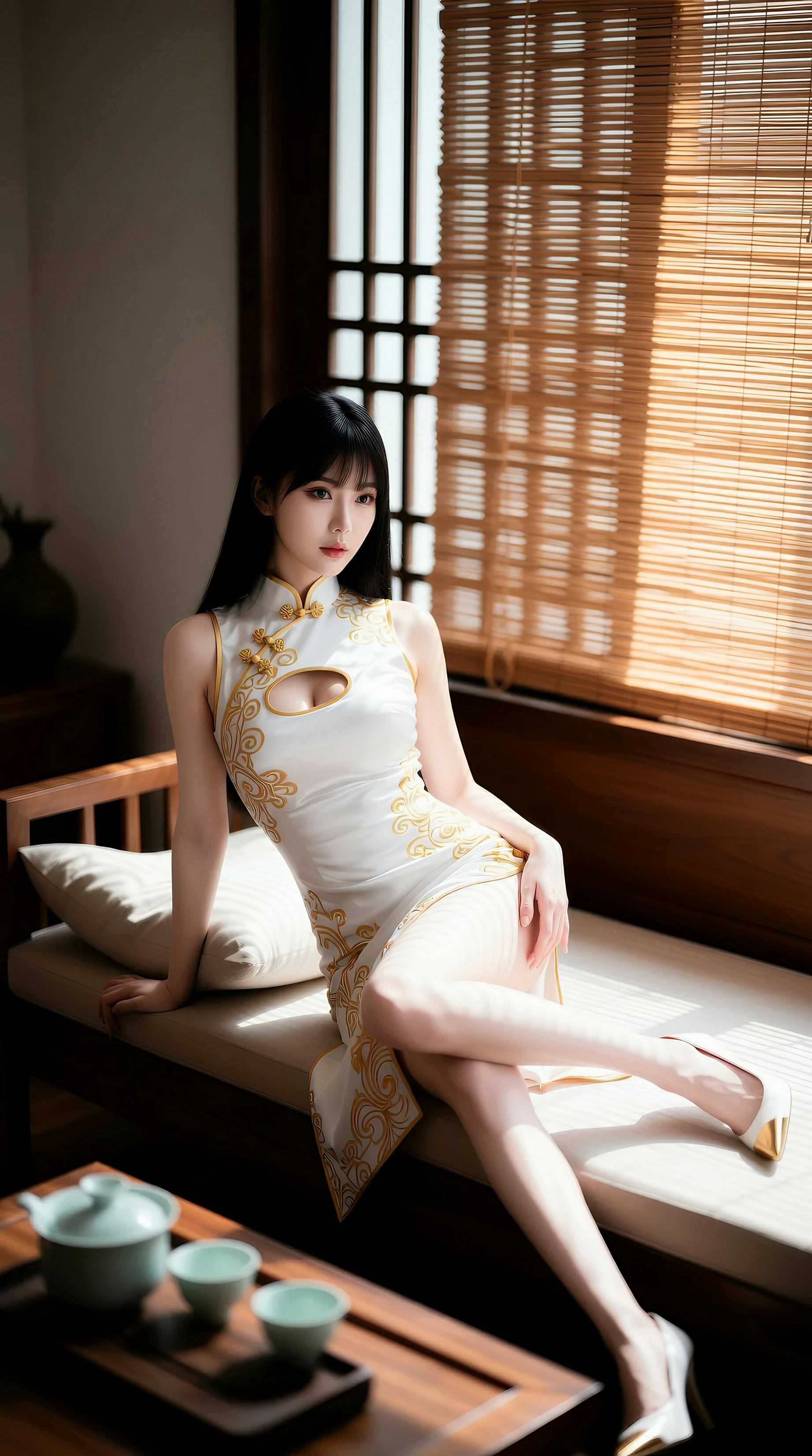 图片[4]-[AiGirl] 长发美女 性感旗袍 [99P]-看套图