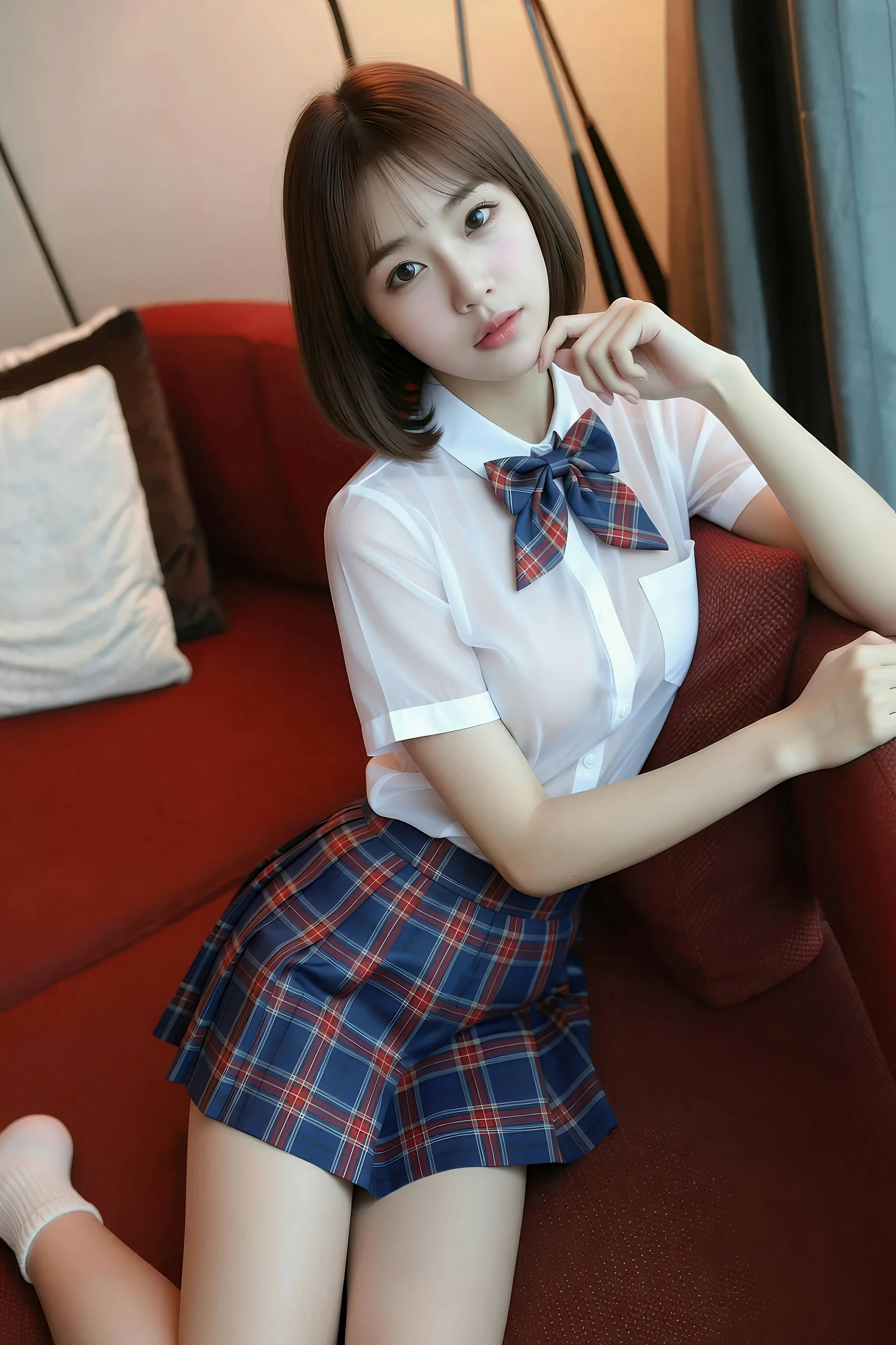 图片[5]-[AiGirl] 小乔不乔 JK裙 [88P]-看套图
