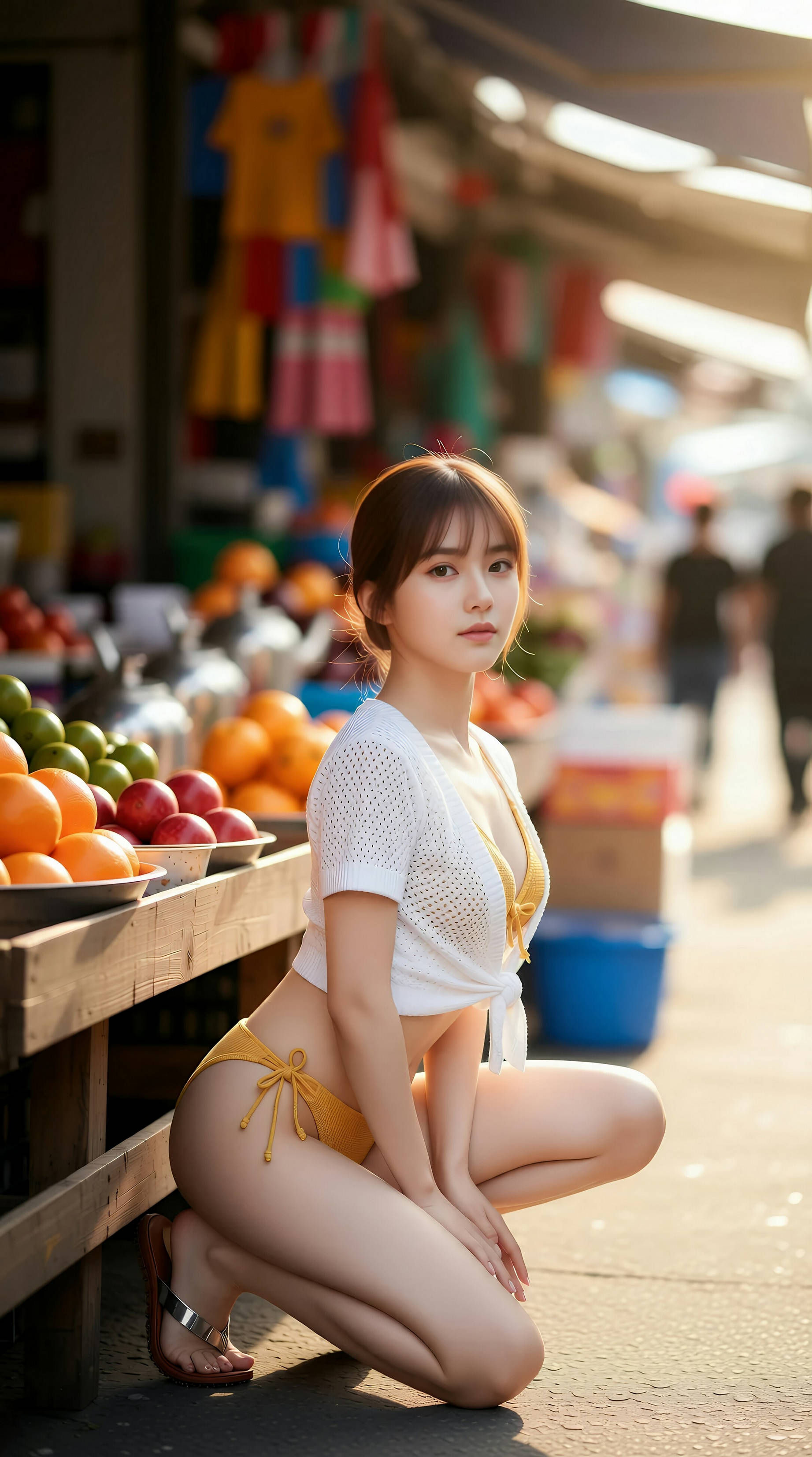 [AiGirl] 奶盖布丁luna 黄色比基尼 [87P]Xiuren秀人写真高清美女套图写真下载-看套图看套图