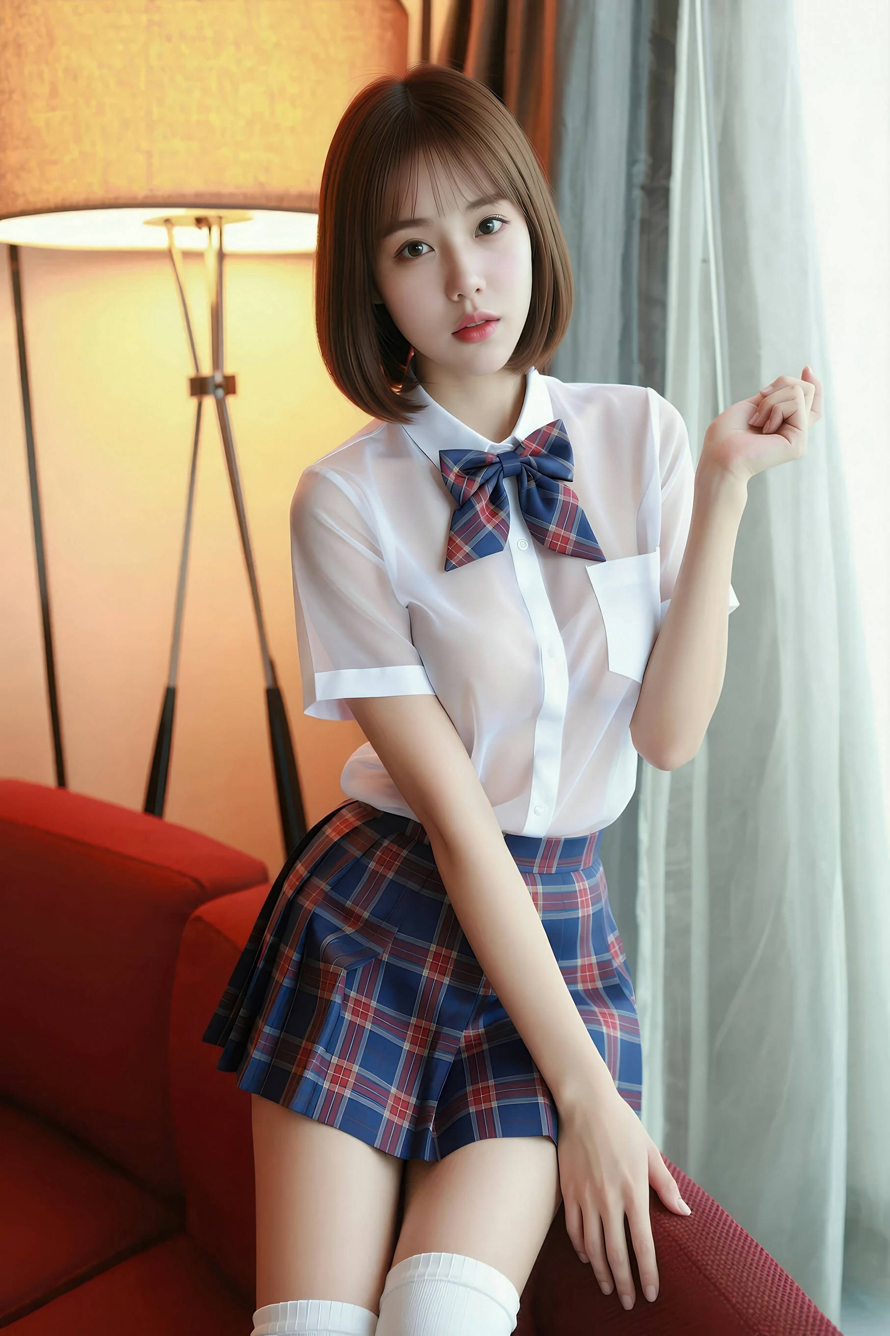 图片[2]-[AiGirl] 小乔不乔 JK裙 [88P]-看套图