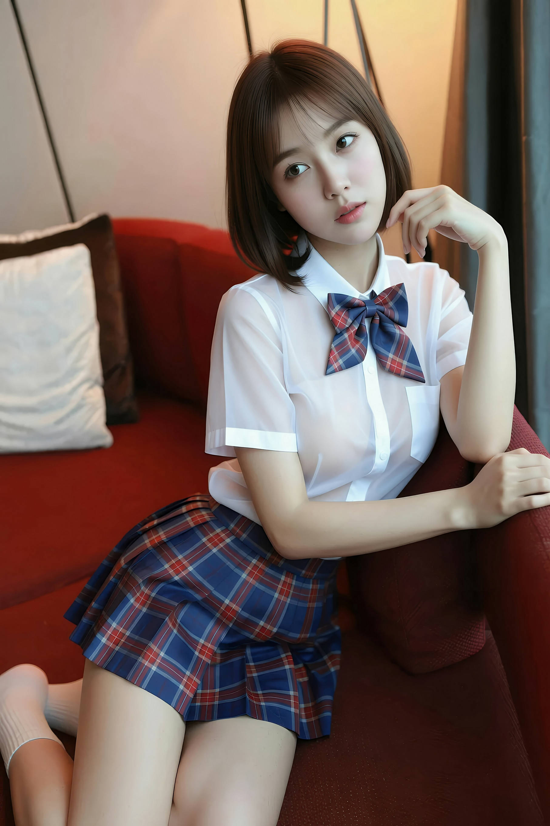 图片[4]-[AiGirl] 小乔不乔 JK裙 [88P]-看套图