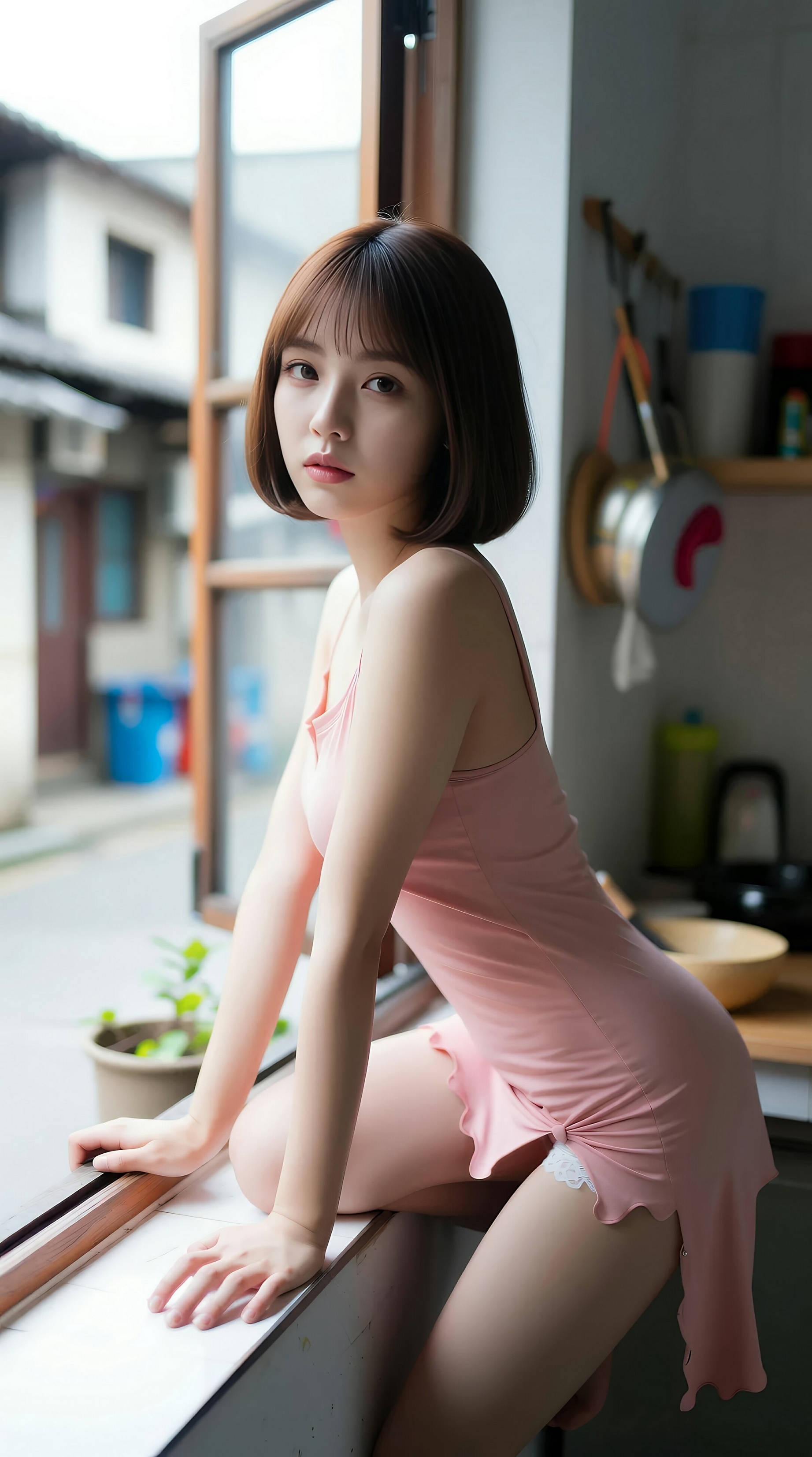 图片[3]-[AiGirl] 小乔不乔 粉色短裙 [100P]-看套图