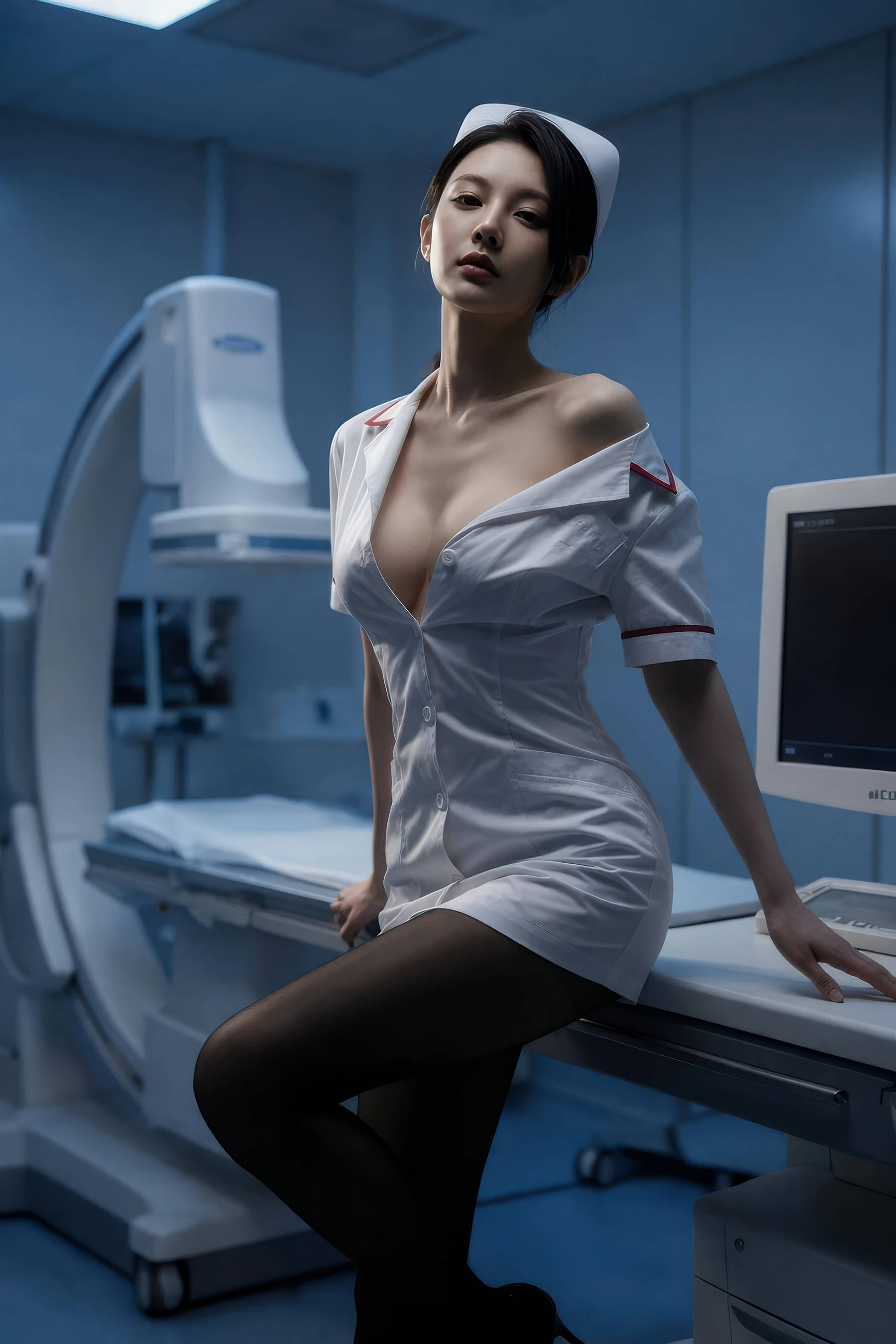 图片[5]-[AiGirl] 柒琪 黑丝护士 [69P]-看套图