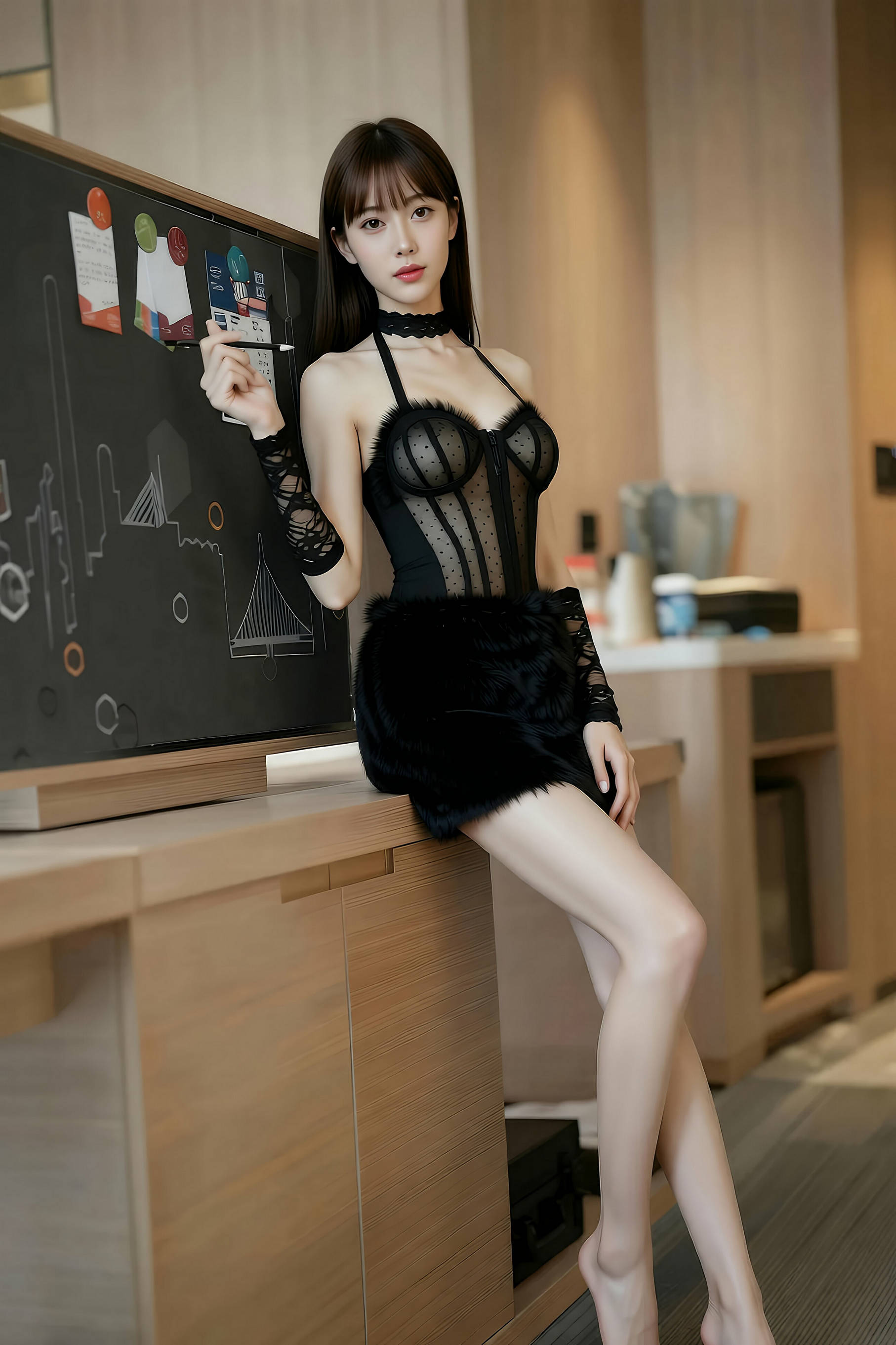 图片[3]-[AiGirl] 婉婉 条纹蕾丝 [85P]-看套图
