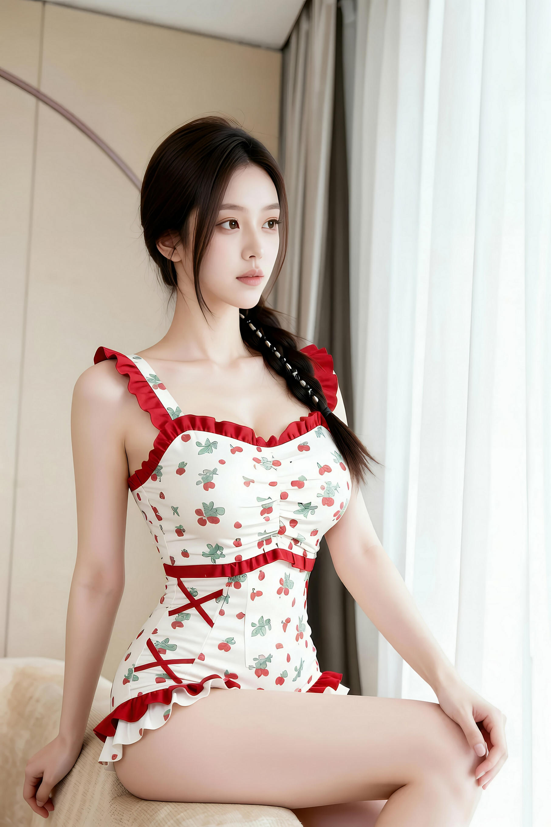 图片[2]-[AiGirl] 熙蕾学姐 樱桃连体 [64P]-看套图