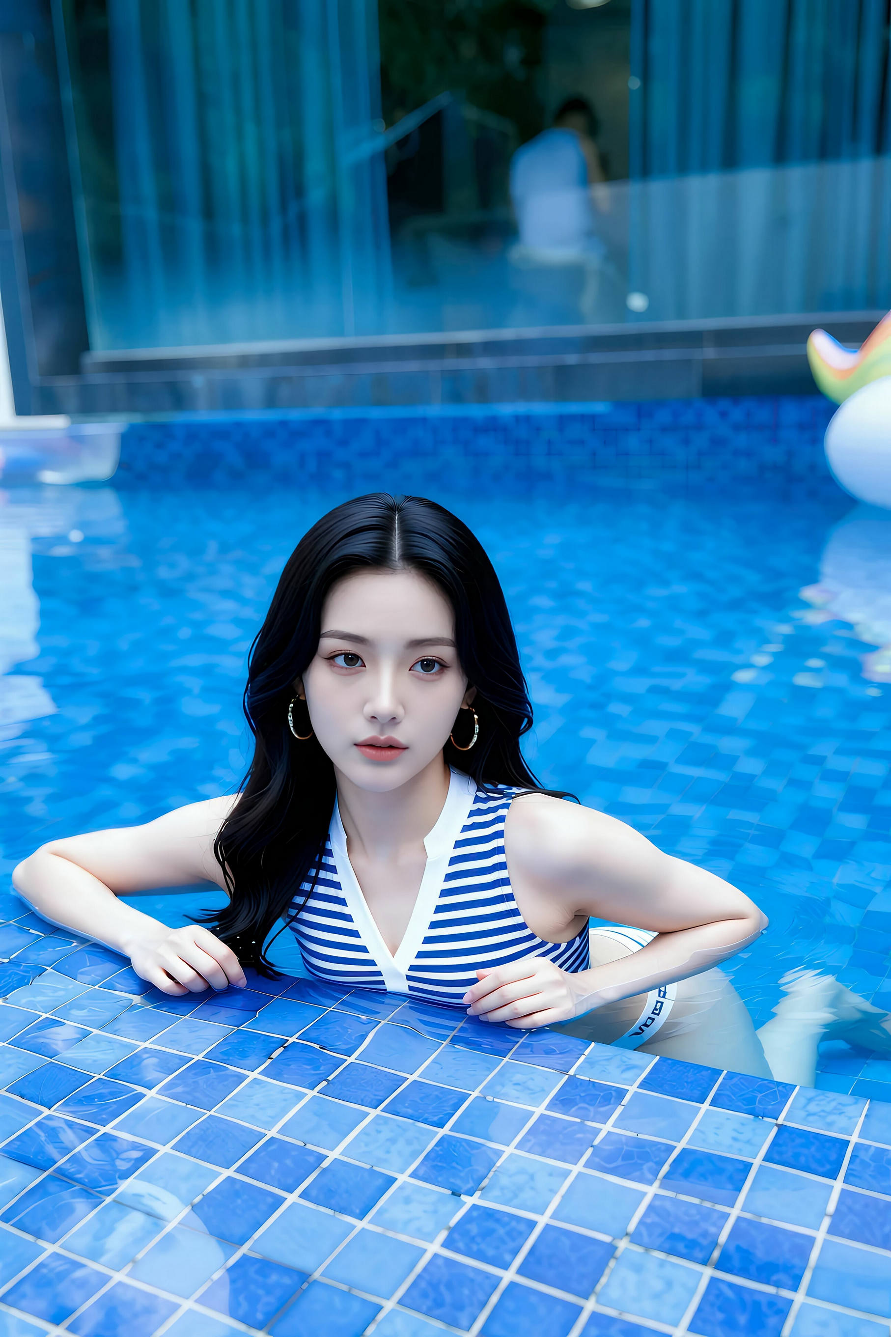 [AiGirl] 乐瑶 条纹泳衣 [69P]-看套图