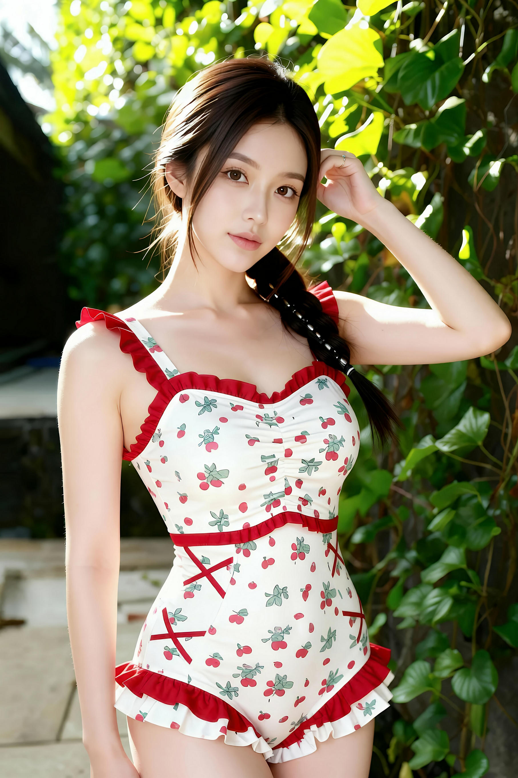 图片[5]-[AiGirl] 熙蕾学姐 樱桃连体 [64P]-看套图