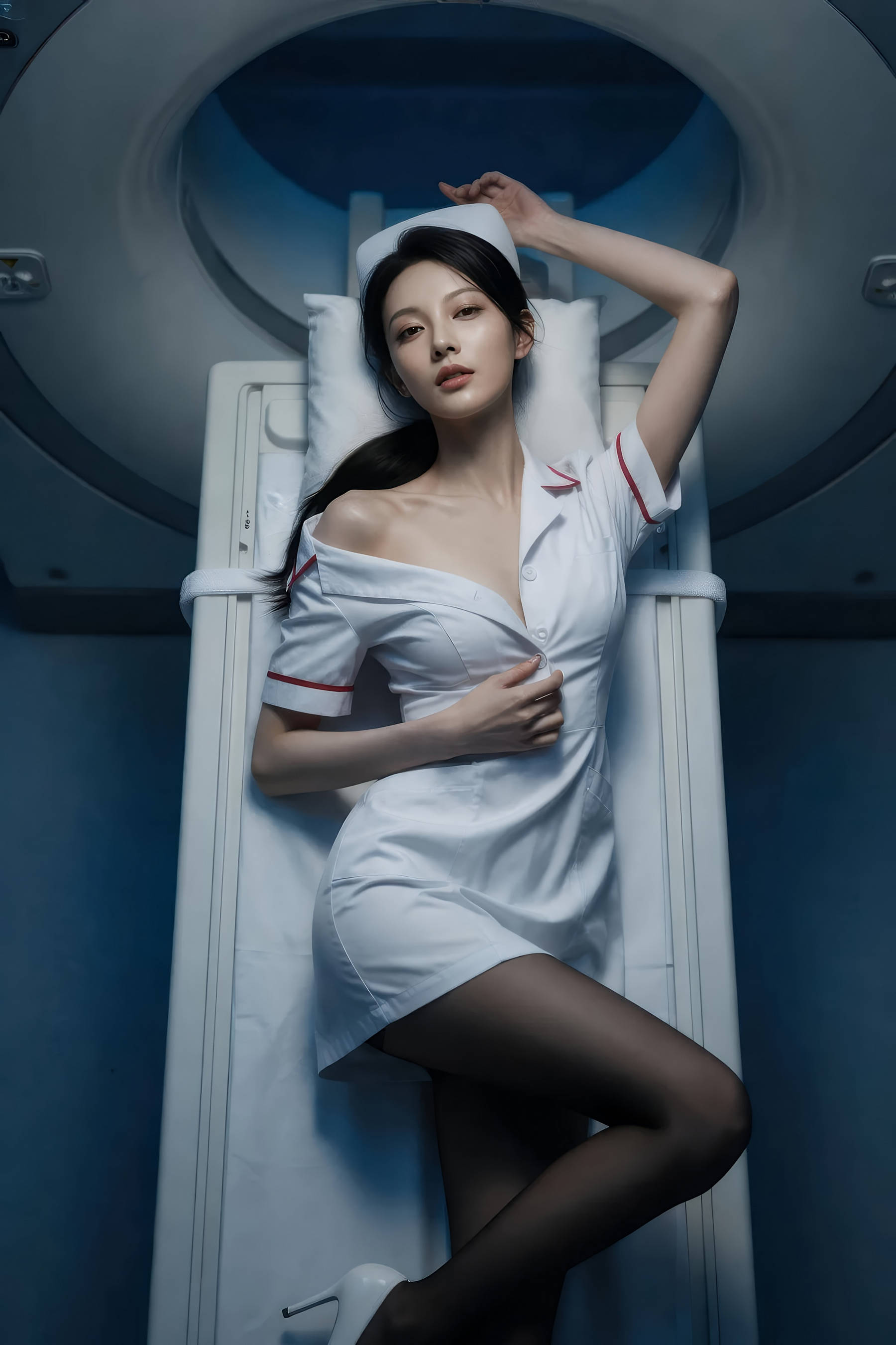 图片[2]-[AiGirl] 柒琪 黑丝护士 [69P]-看套图
