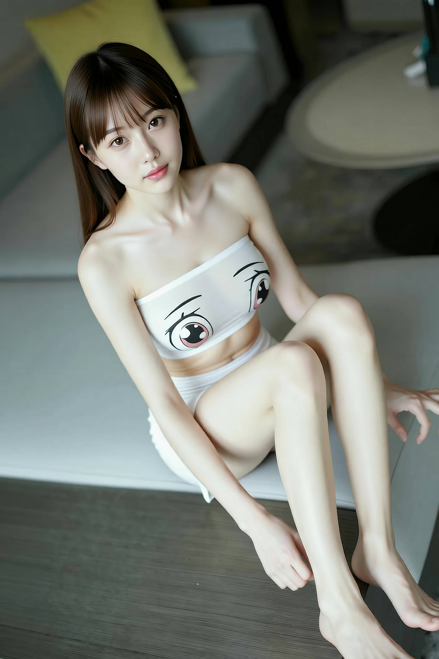 图片[2]-[AiGirl] 婉婉 白色短裙抹胸 [91P]-看套图