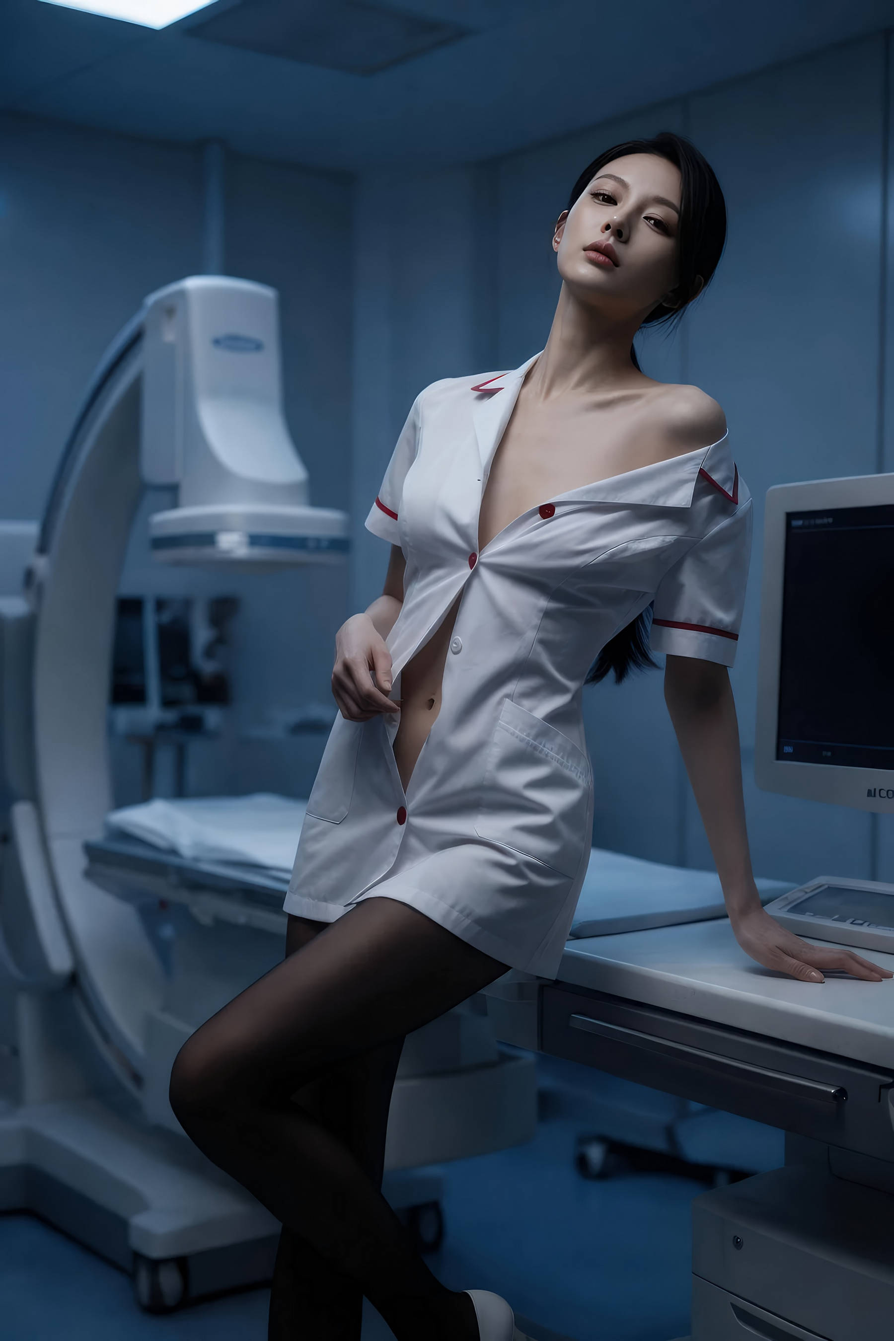 图片[4]-[AiGirl] 柒琪 黑丝护士 [69P]-看套图