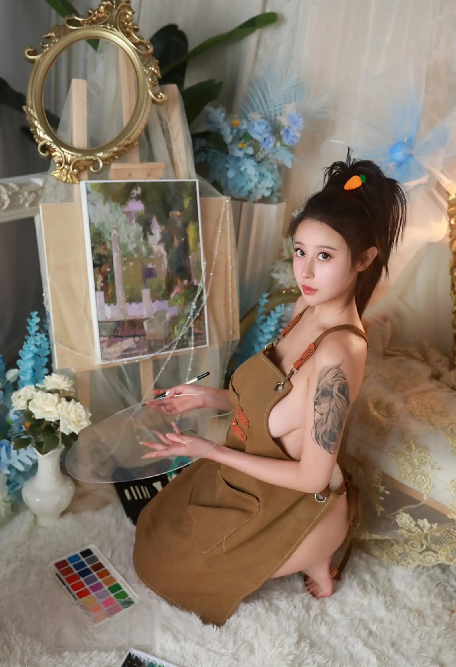 Coser美女奈汐酱NiceNo.100 &ndash; 画家 主题写真 [62P]Xiuren秀人写真高清美女套图写真下载-看套图看套图