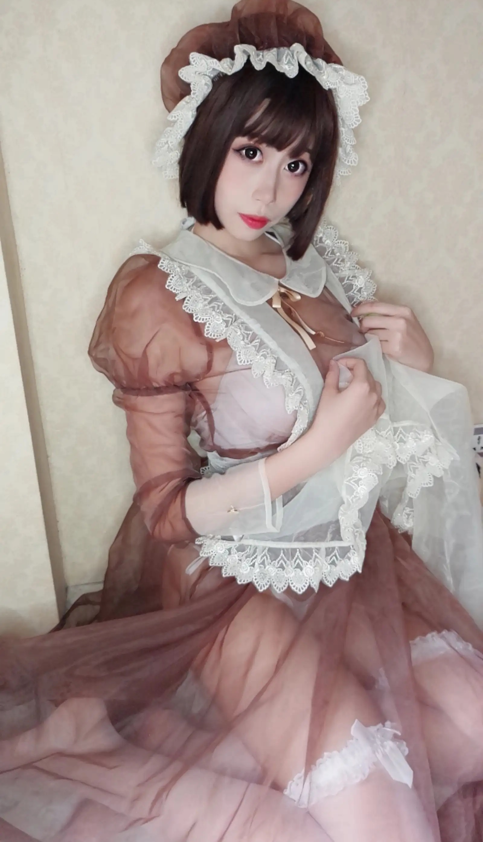 Coser美女奈汐酱NiceNo.026 &ndash; 自拍Vol.005 透明女仆 主题写真 [41P]Xiuren秀人写真高清美女套图写真下载-看套图看套图
