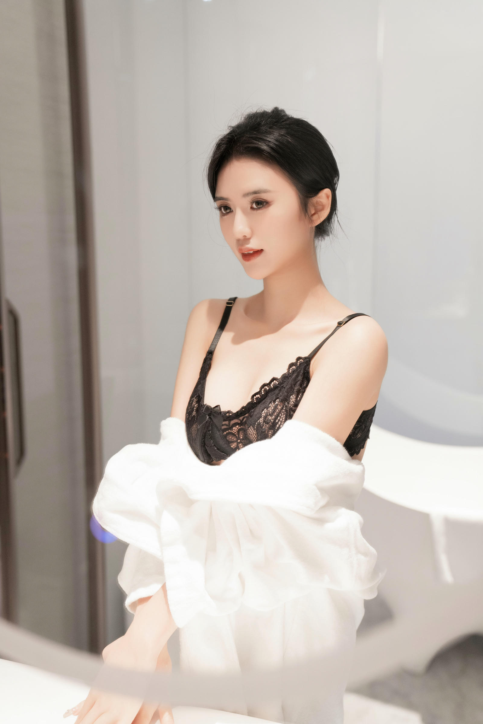 图片[4]-浅浅Danny-内购原版 性感黑白蕾丝-看套图